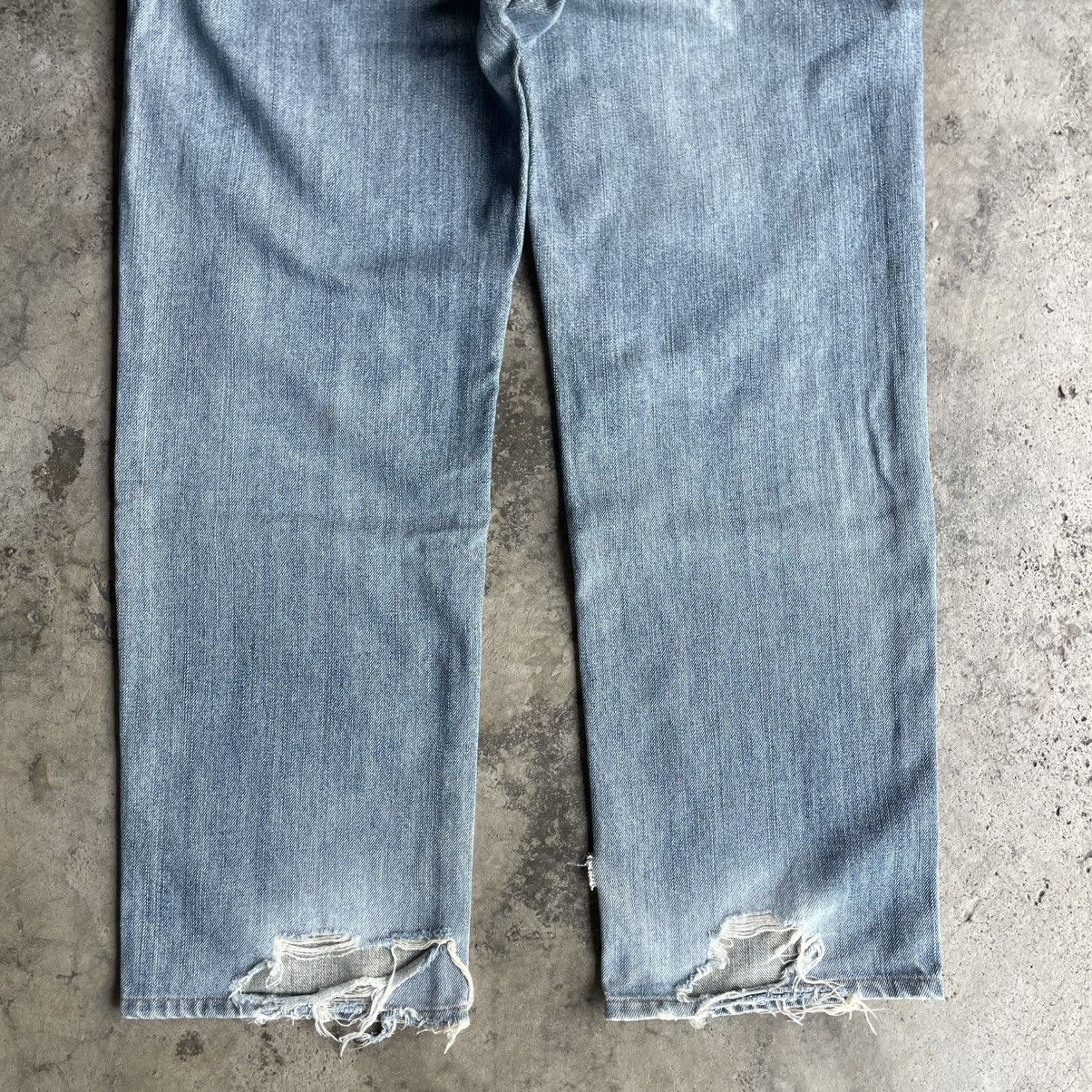 Edwin 🔥Vintage Edwin 404 Stoned Washed Ripped Distress Denim Jeans Size US 34 / EU 50 - 6 Thumbnail