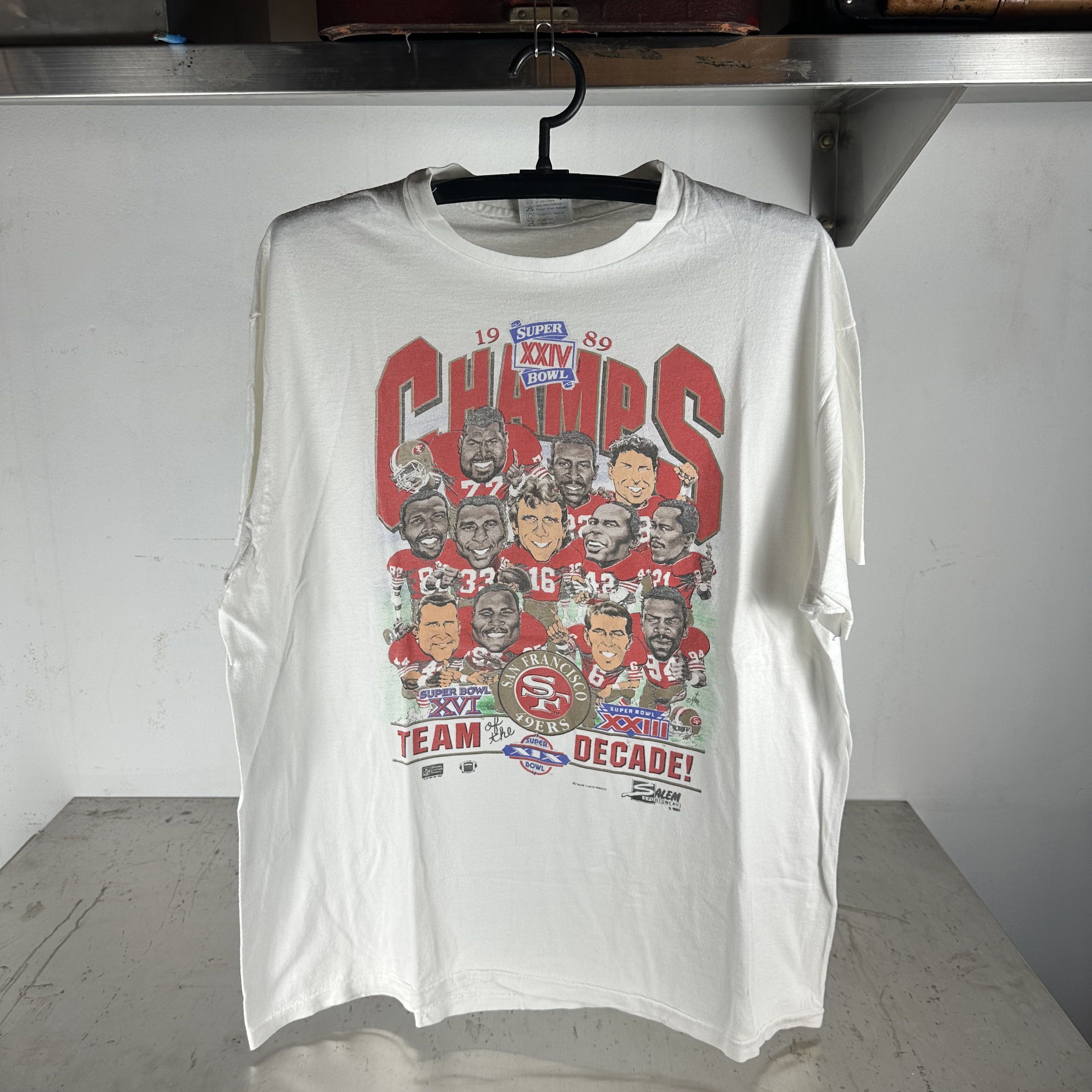 Vintage ​1989 San Francisco 49ers Team of the Decade NFL Tee Size US XL / EU 56 / 4 - 1 Thumbnail