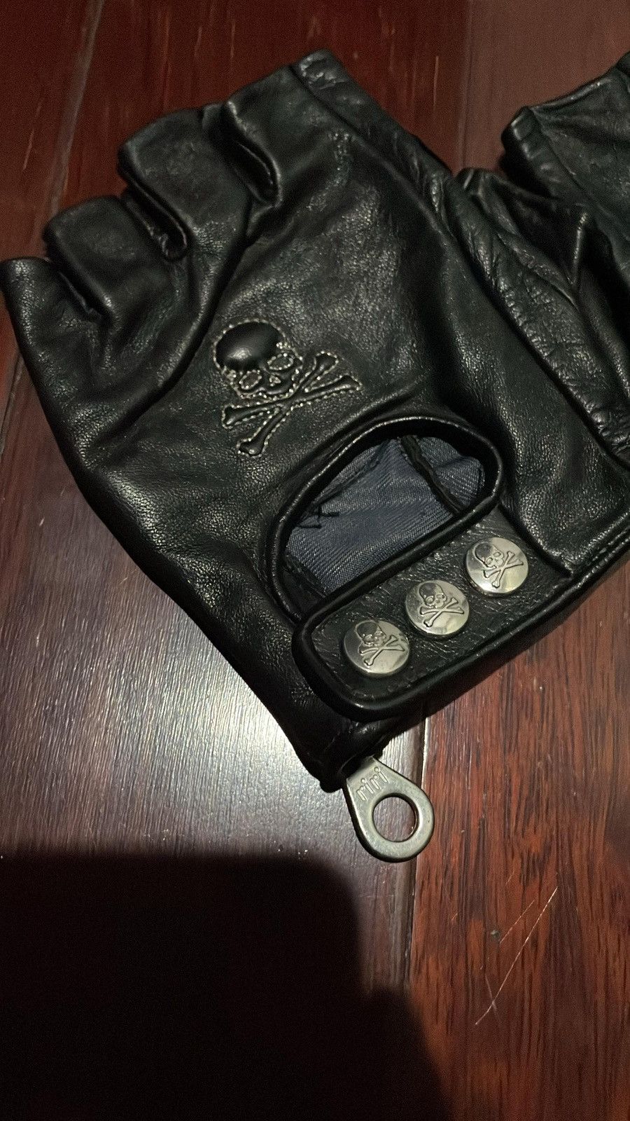 Mastermind Japan Mastermind Japan Studded Leather Gloves Fingerless OG Size ONE SIZE - 2 Thumbnail