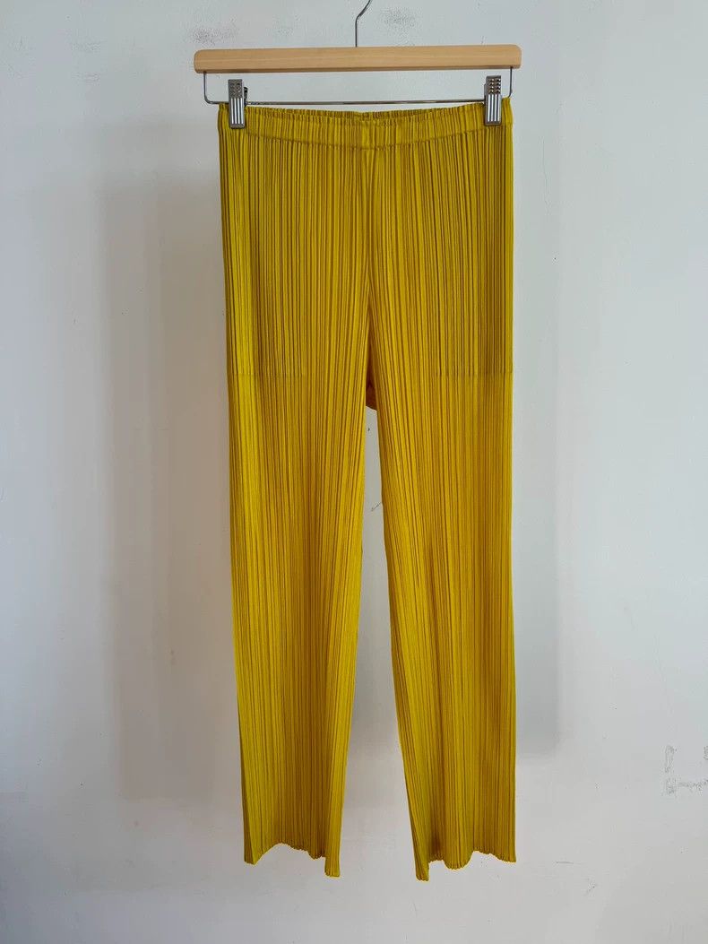 Issey Miyake issey miyake size:3 Yellow trousers 2505-Nextarrow Size US 26 / EU 42 - 1 Thumbnail