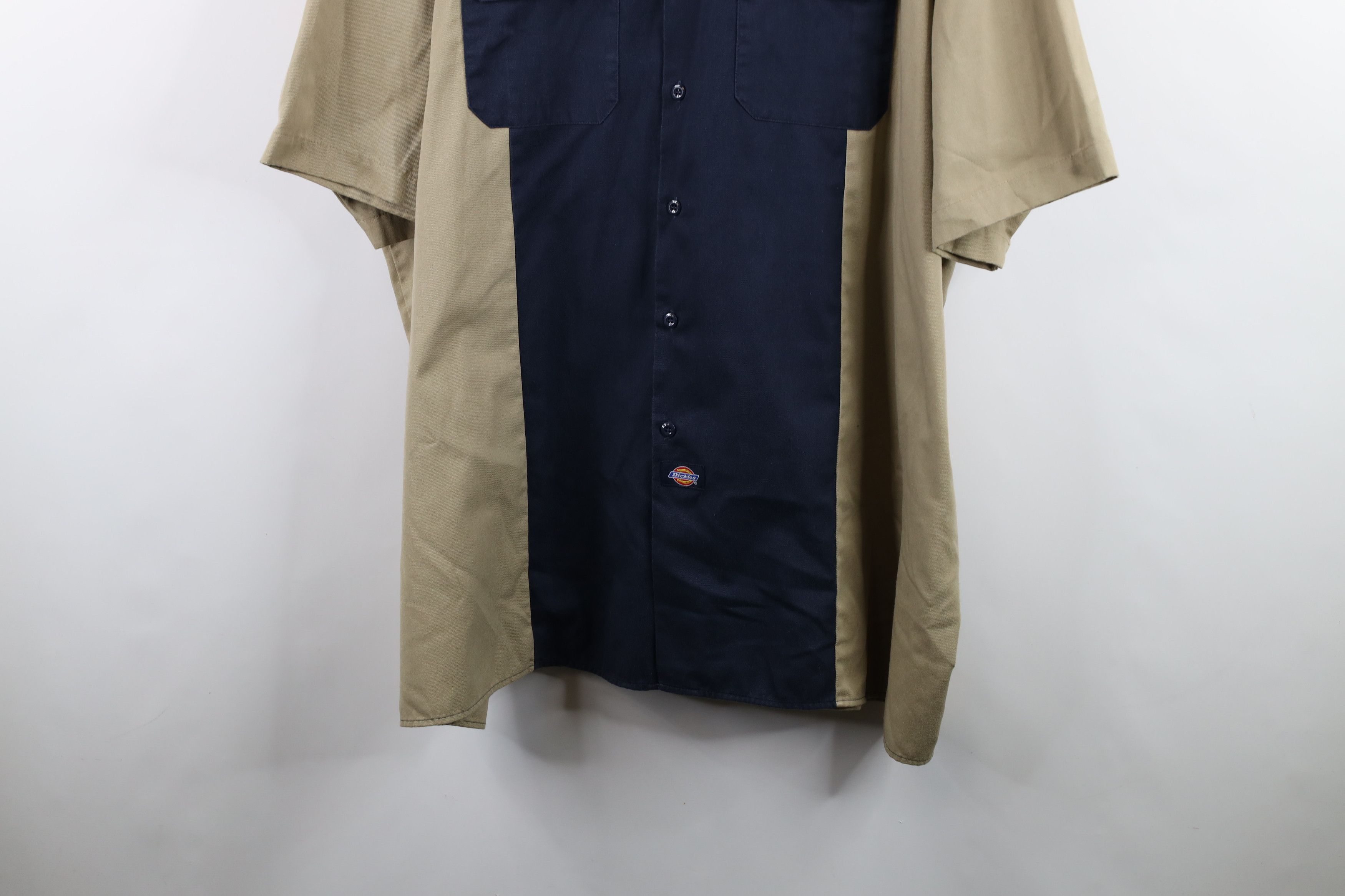 Dickies × Vintage Vintage Y2K Dickies Block Mechanic Workwear Button Shirt Size US XXL / EU 58 / 5 - 3 Thumbnail