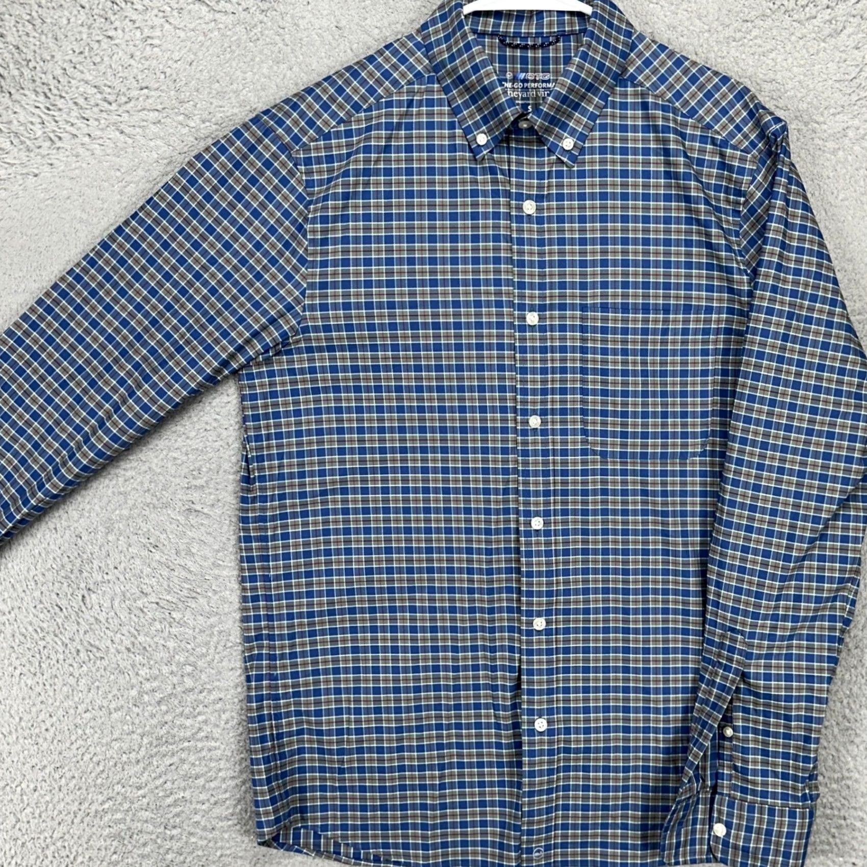Vineyard Vines Vineyard Vines Men Button Down Shirt Small Blue Green Plaid Performance Size US S / EU 44-46 / 1 - 2 Thumbnail