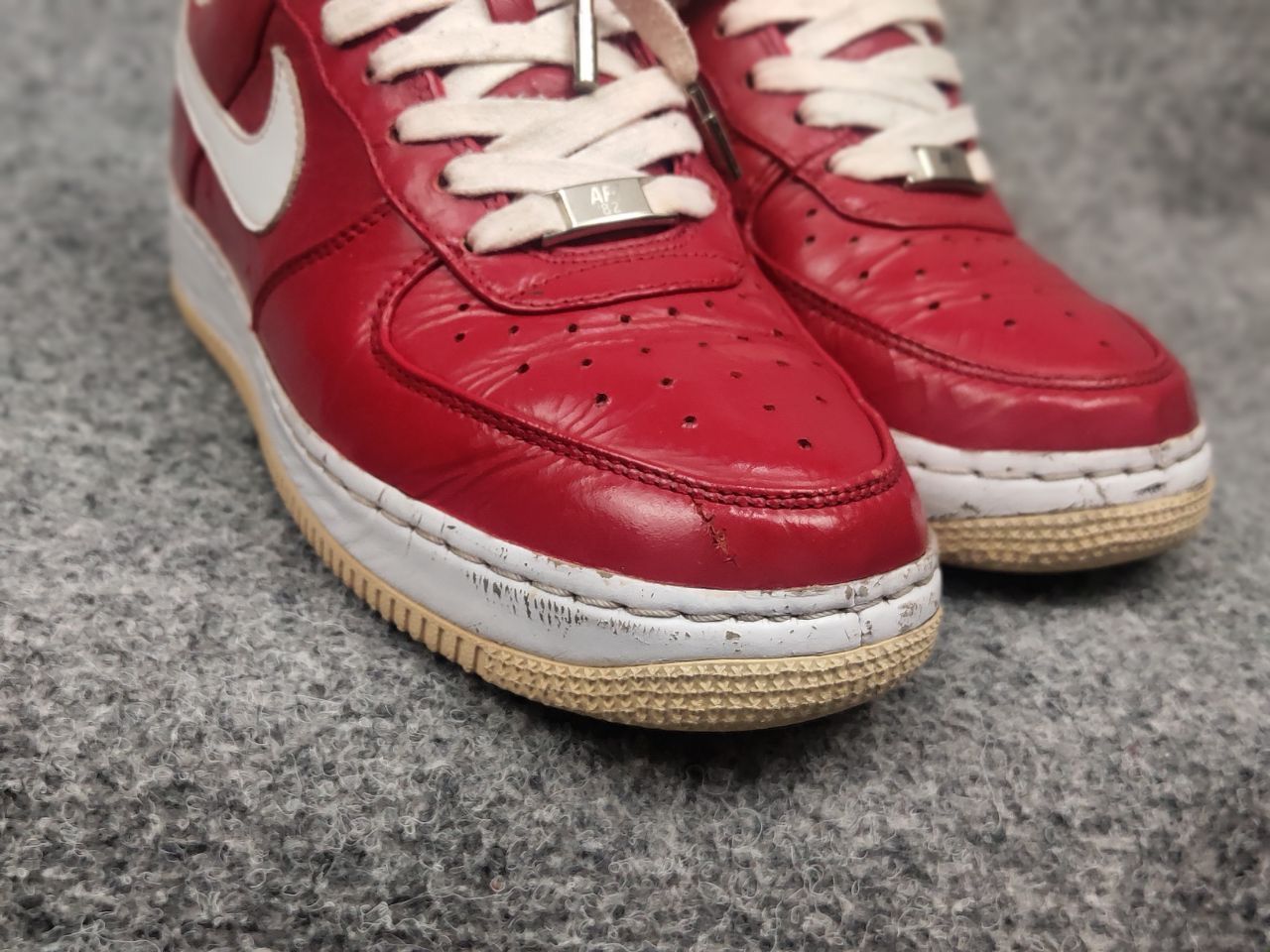Nike Vintage Nike Air Force Slam Jam Varsity red Supreme sneakers Size US 7 / EU 40 - 20 Thumbnail