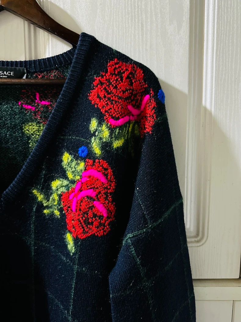 Versace Versace New jacquard knitted embroidered sweatshirt Size XL / US 12-14 / IT 48-50 - 5 Thumbnail