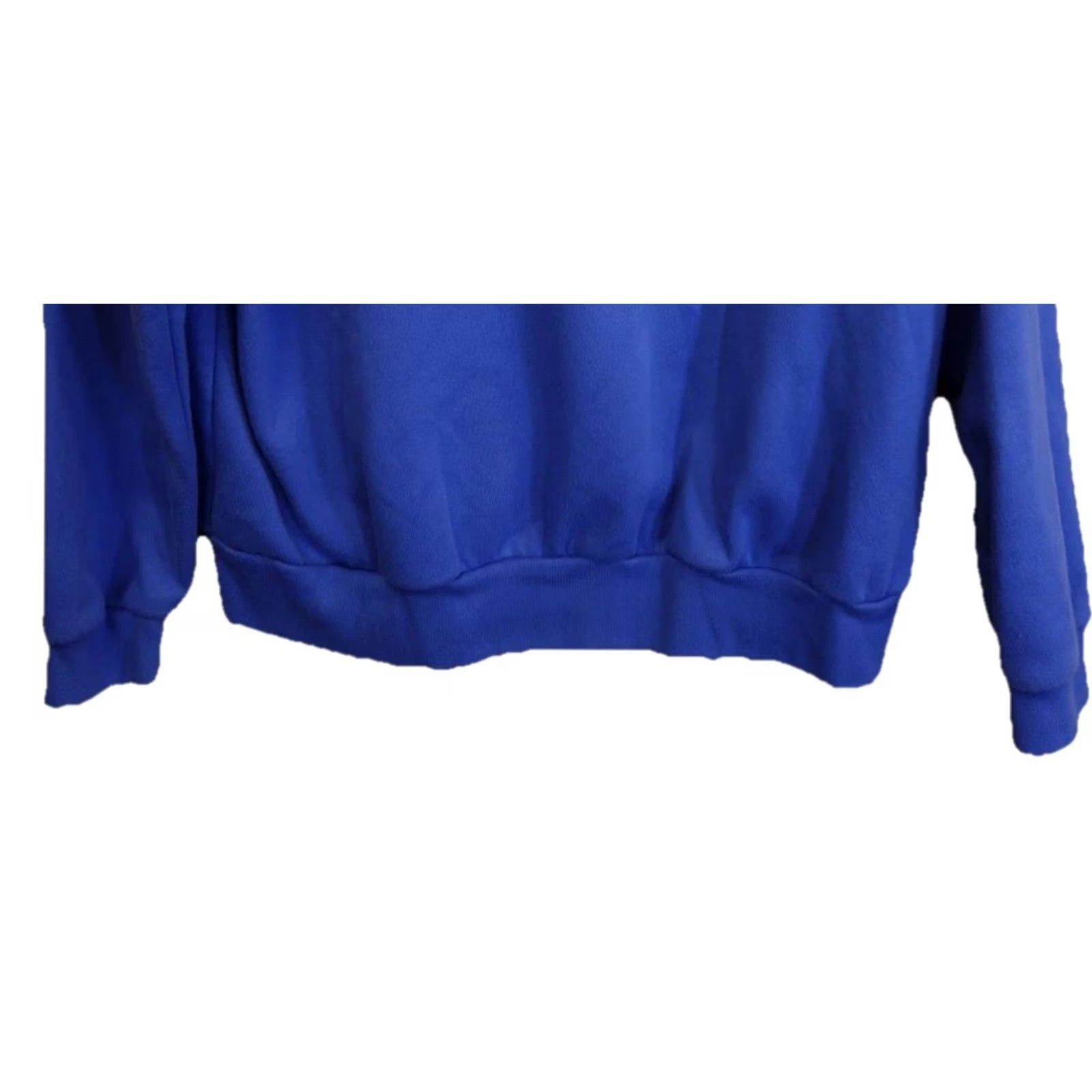 Vintage VINTAGE Morning Sun Graphic Print Crewneck Sweatshirt XL Adult Women Royal Blue 90s Heart Bird Stitch Pullover Long Sleeve Cotton Blend Size XL / US 12-14 / IT 48-50 - 6 Thumbnail