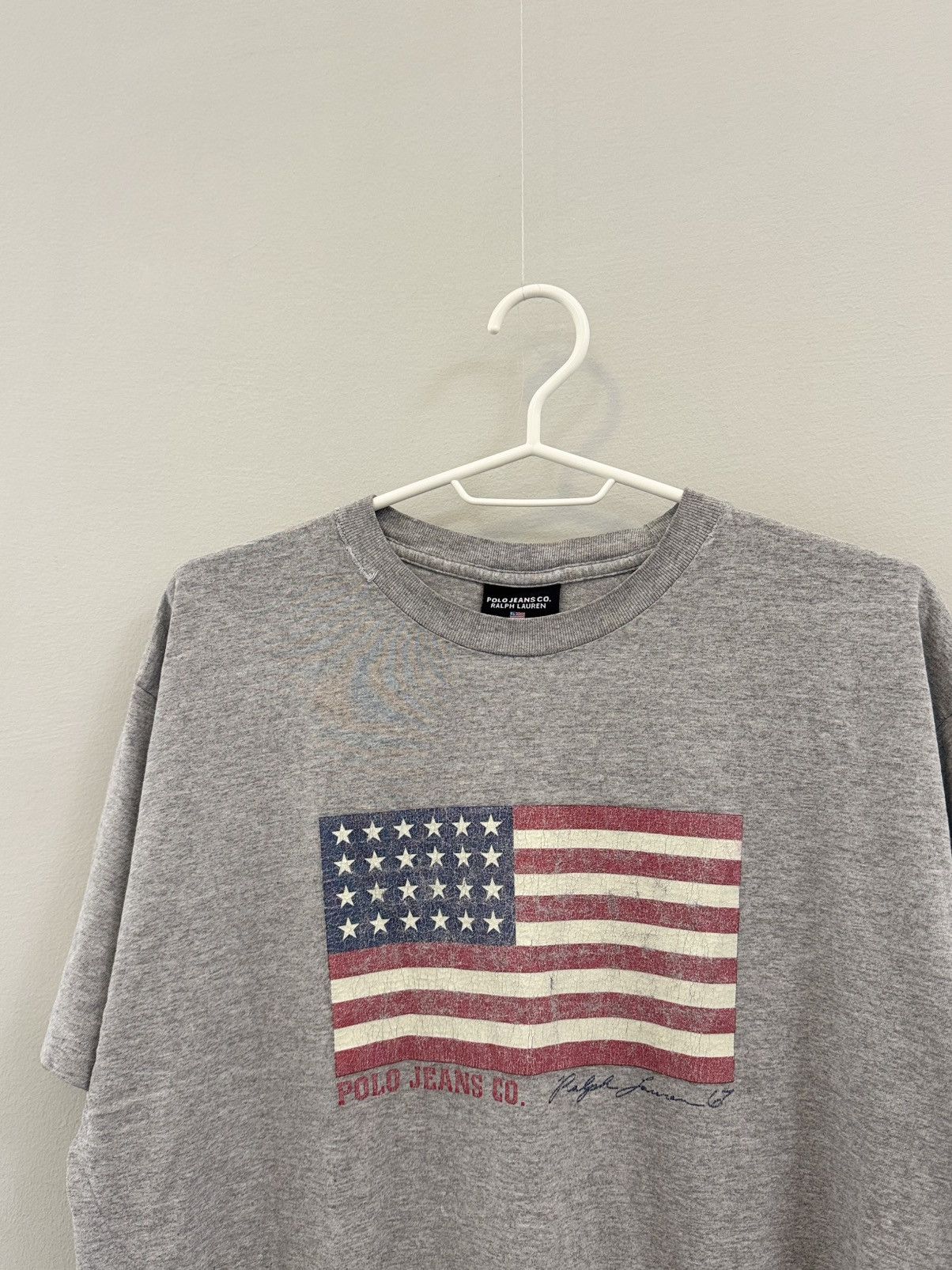 Polo Ralph Lauren × Ralph Lauren × Vintage Polo Ralph Lauren Jeans CO vintage Flag T-Shirt Size US M / EU 48-50 / 2 - 2 Thumbnail