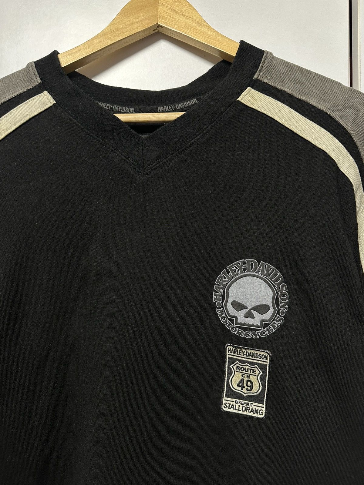 Harley Davidson Harley Davidson Vintage Skull Sweatshirt Moto Rare USA Size US XL / EU 56 / 4 - 4 Thumbnail