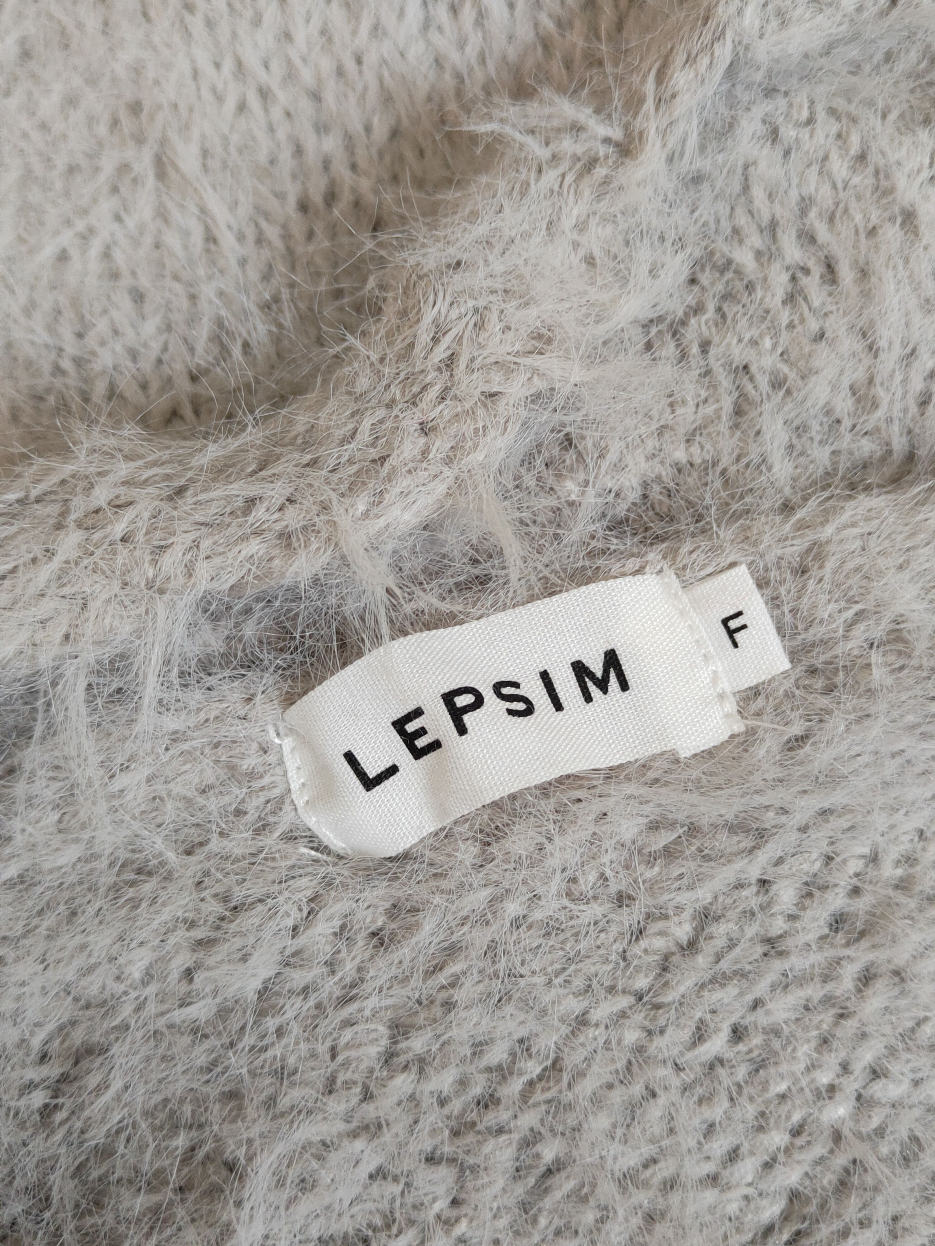 Vintage Lepsim Gray Shag Shaggy Fur Mohair Knitwear Cardigan #S1942 Size M / US 6-8 / IT 42-44 - 12 Thumbnail