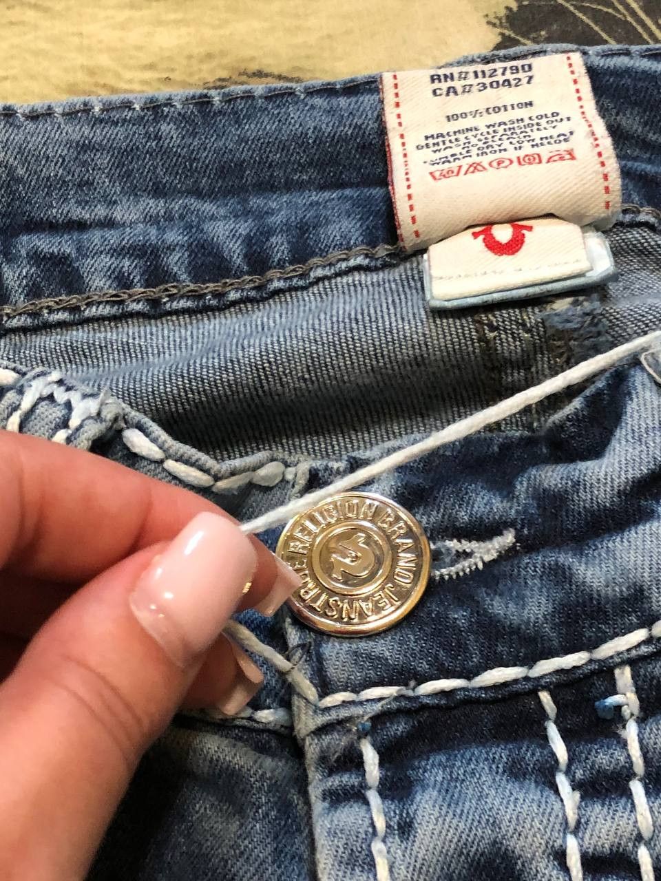 True Religion Vintage Y2k True Religion Big Logo Jeans Size 32" / US 10 / IT 46 - 9 Thumbnail