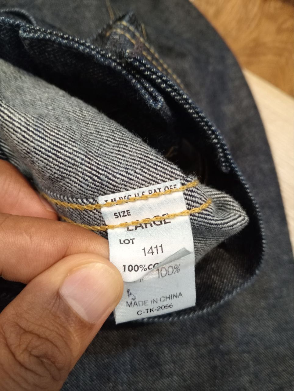 LEE RIDERS UNION MADE SANFORIZED BLUE DENIM JACKET - SIZE 40