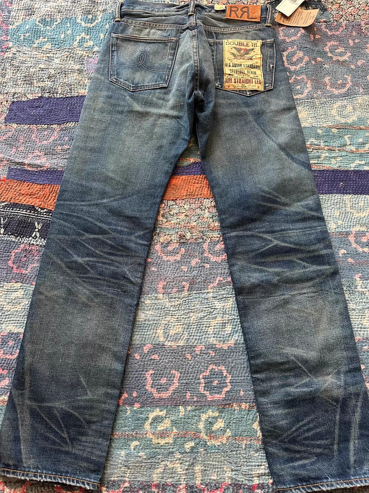 RRL Ralph Lauren RRL Vintage Distressed Ripped Straight Jeans 30x32 Size US 30 / EU 46 - 2 Thumbnail