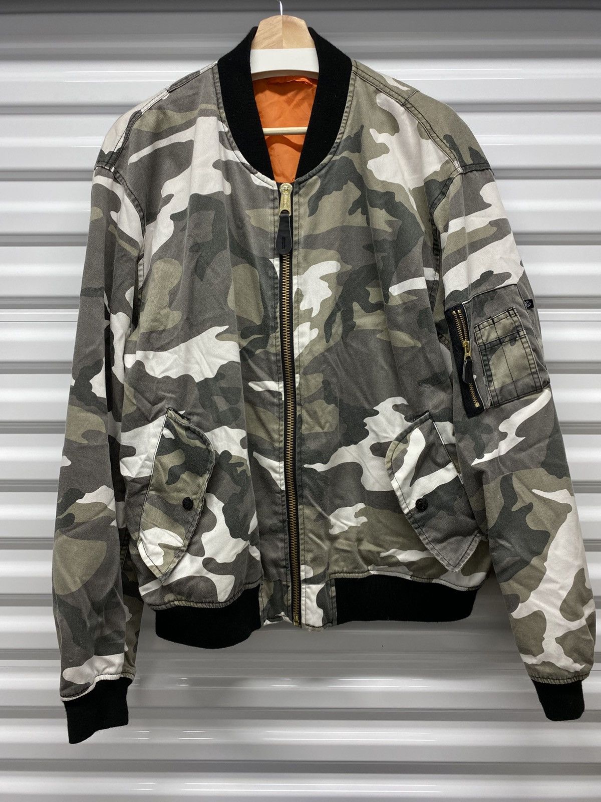 Fostex Garmemts MA-1 Bomber Snow camo - Reversible - No Fill
