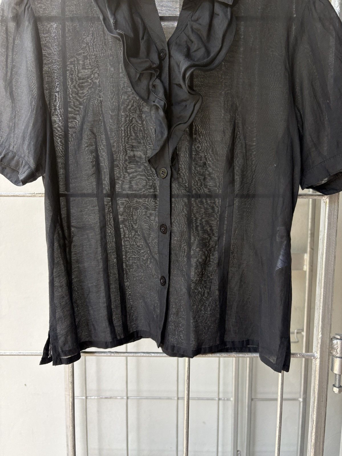 Courreges Courreges ruffle black shirt Size M / US 6-8 / IT 42-44 - 4 Thumbnail