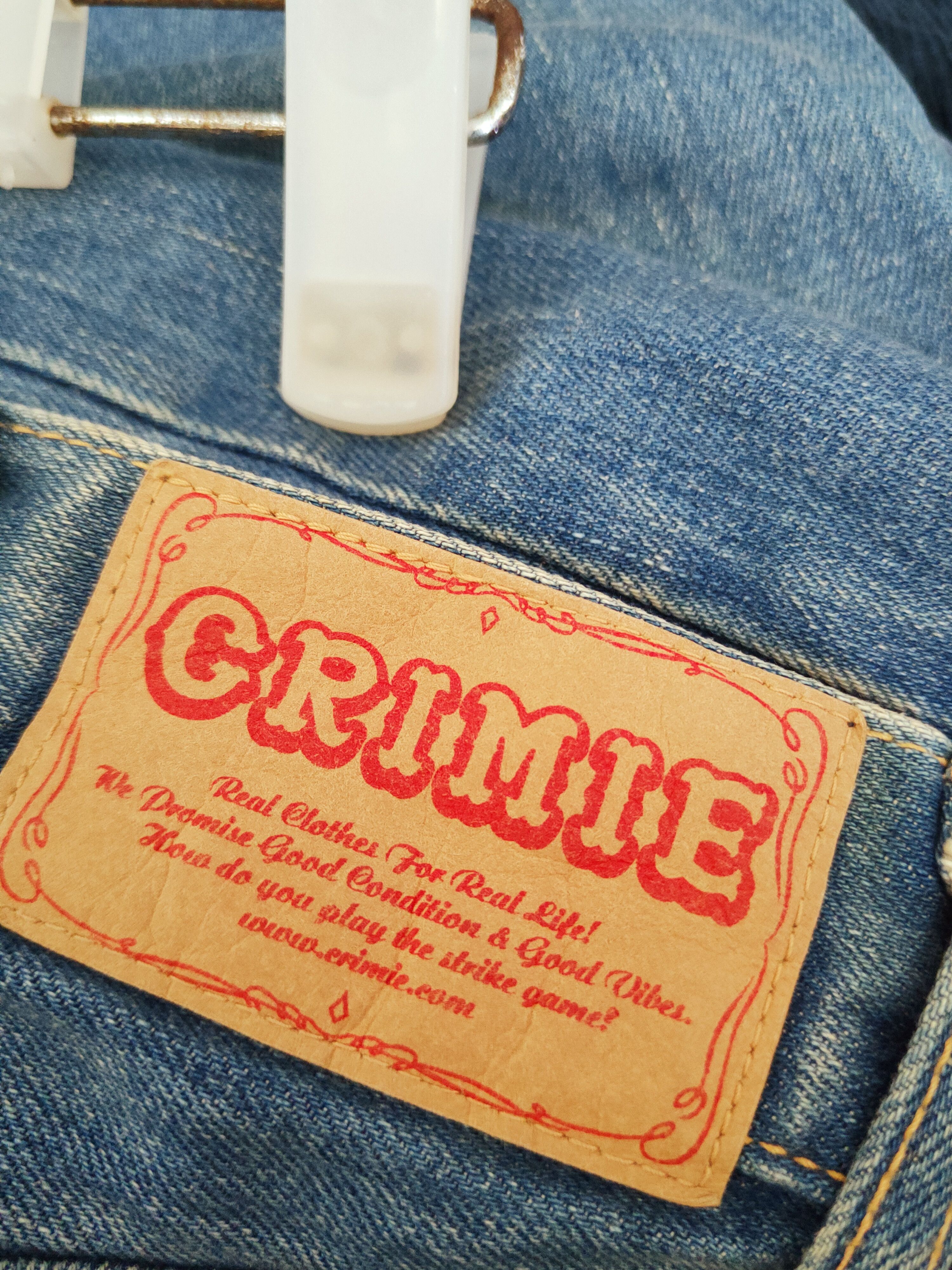 Japanese Brand Grimie Blue Distressed Ripped selvedge denim vintage #W648 Size US 36 / EU 52 - 12 Thumbnail