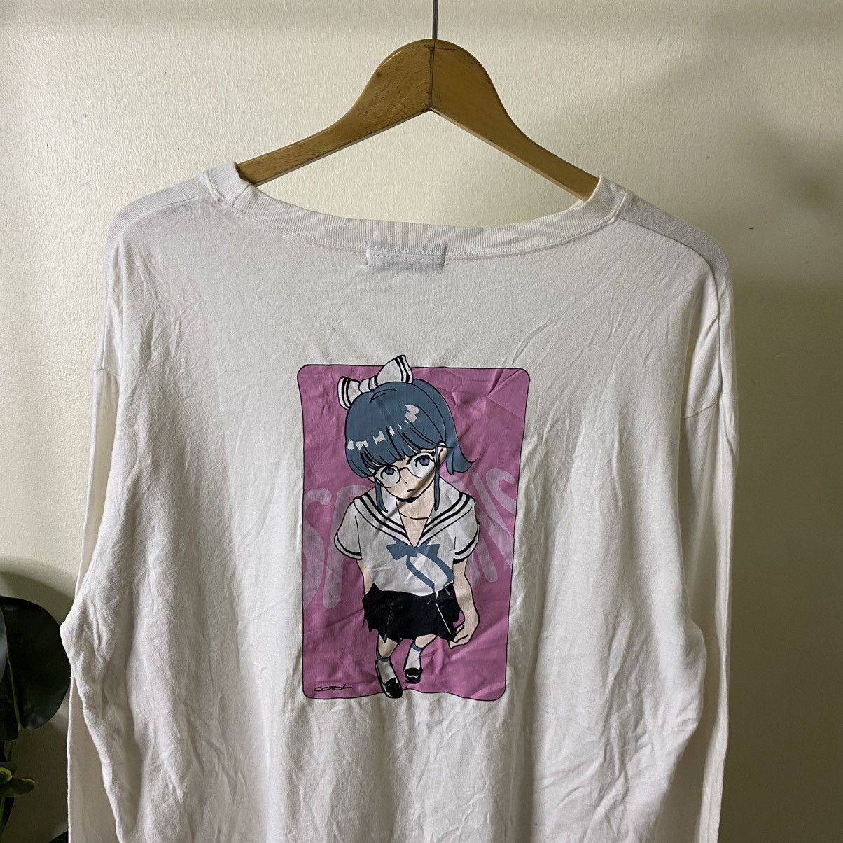 Anime Y2K Sexy Anime Waifu Hentai Schoolgirl Manga Series LS Tee Size US XL / EU 56 / 4 - 2 Thumbnail