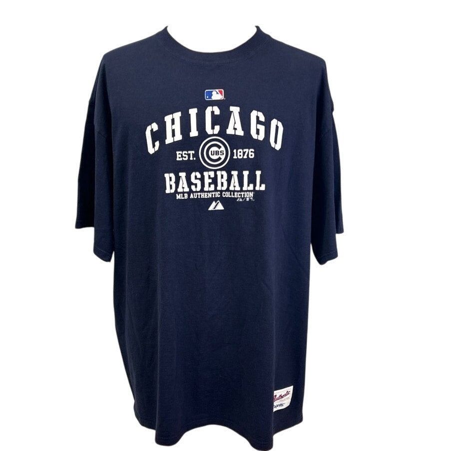 Other Majestic MLB 2XL Chicago Cubs Navy Short Sleeve Tee Shirt Size US XXL / EU 58 / 5 - 1 Thumbnail