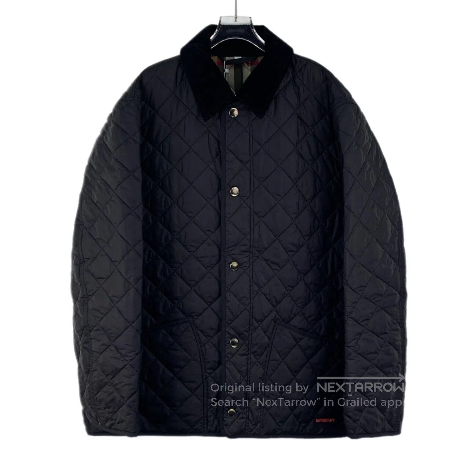 Burberry Burberry Black Diamond Pattern Collared Single Breasted Lo Size US L / EU 52-54 / 3 - 1 Thumbnail