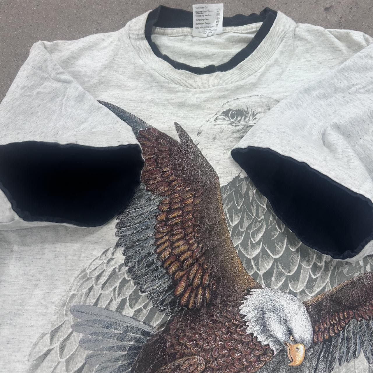 Vintage Vintage 90s art t shirt eagle aop nature Size US L / EU 52-54 / 3 - 6 Thumbnail