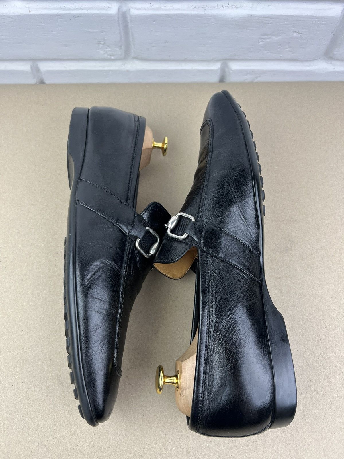 Gucci GUCCI Loafers Leather Slip Ons Shoes HORSEBIT Web Stripe Men Size US 11 / EU 44 - 11 Thumbnail