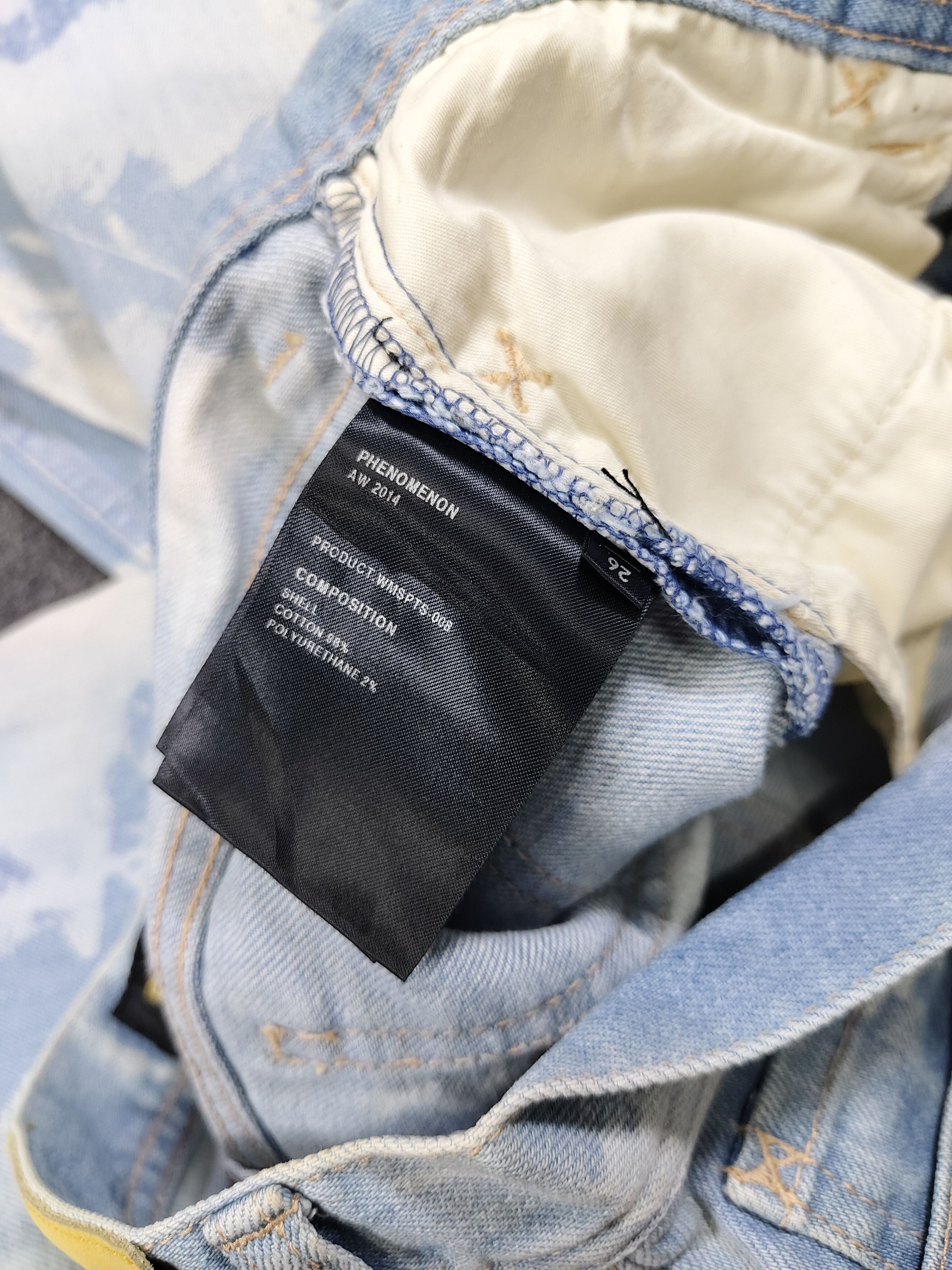 PHENOMENON AW14 Phenomenon💥Cloud Pattern Bleached Skinny Jeans Size US 28 / EU 44 - 7 Thumbnail