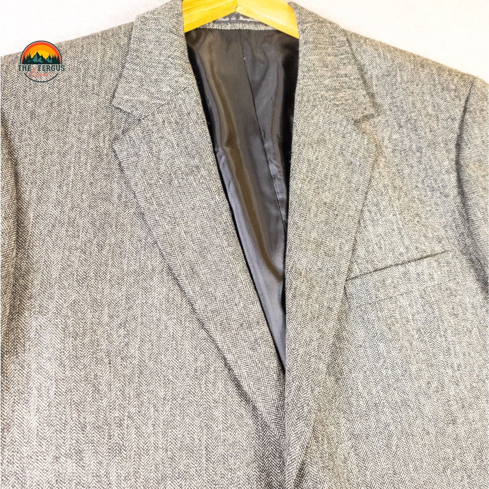 Savile Row Savile Row Macys Blazer Gray Single-Breasted Men's L 44 Size 44L - 11 Thumbnail