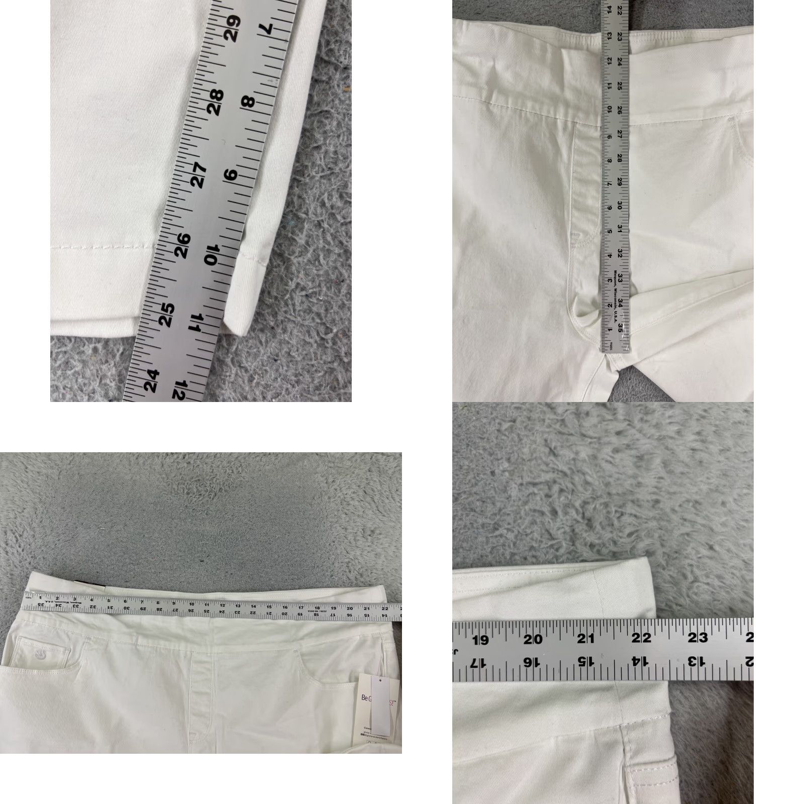 Gloria Vanderbilt Gloria Vanderbilt Shorts Womens 24W White Twill Kaia Skimmer Zip Fly 46x16 Size 42" / US 20 - 9 Thumbnail