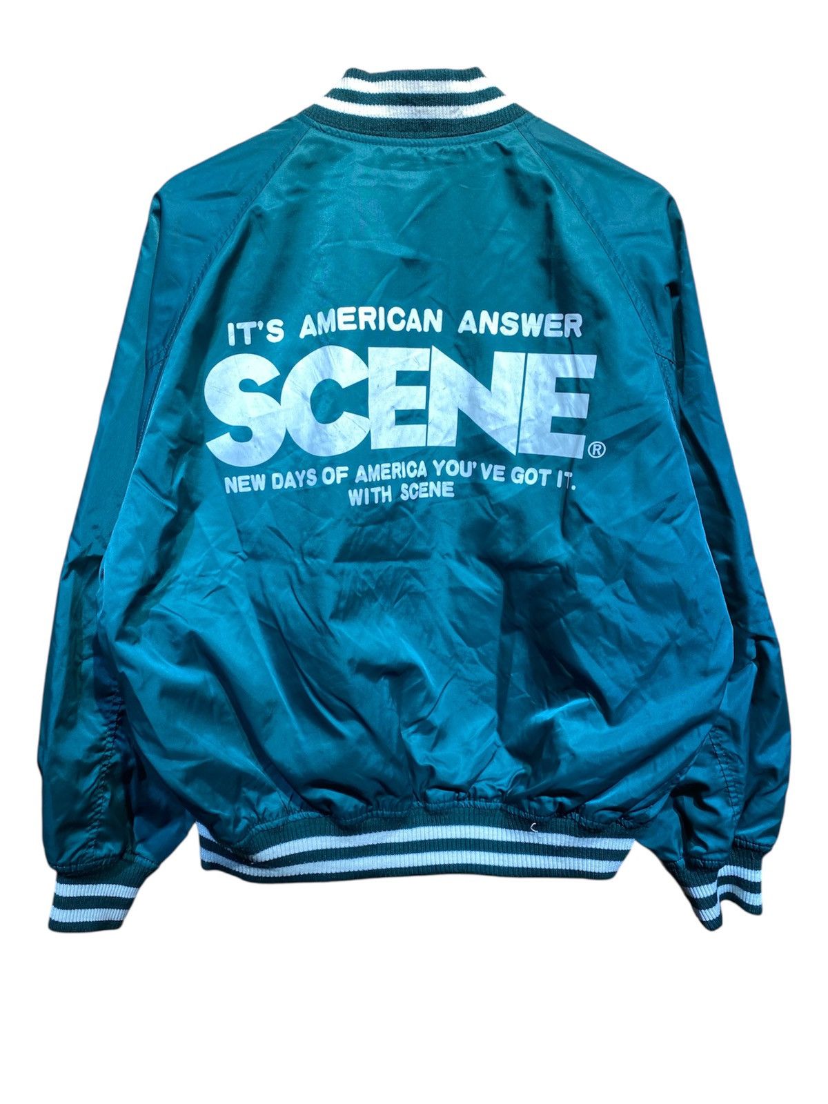 Vintage VINTAGE SCENE NYLON VARSITY BASEBALL JACKET Size US M / EU 48-50 / 2 - 1 Thumbnail