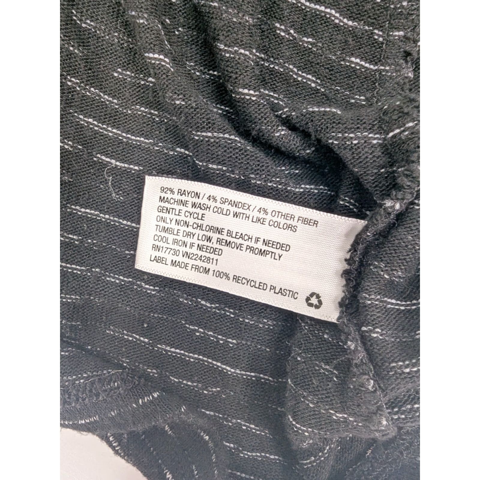 Vintage Knox Rose Cardigan Sweater Boho Stripe Black Ivory Womens S Open Front Lightweight Knit Open Front Cardigan Size S / US 4 / IT 40 - 7 Thumbnail