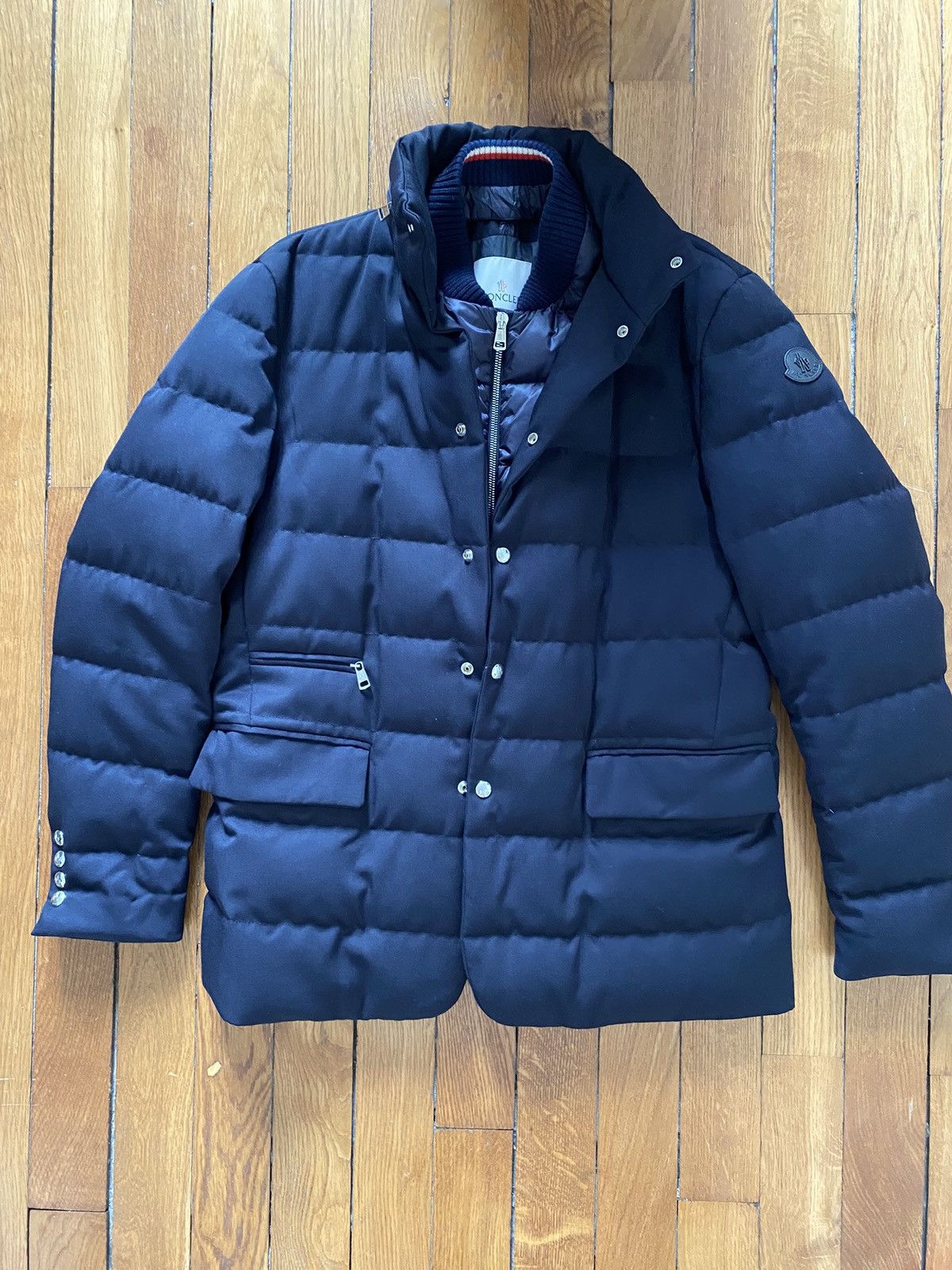 Moncler Bess Wool Short Down Jacket Size US L / EU 52-54 / 3 - 1 Thumbnail