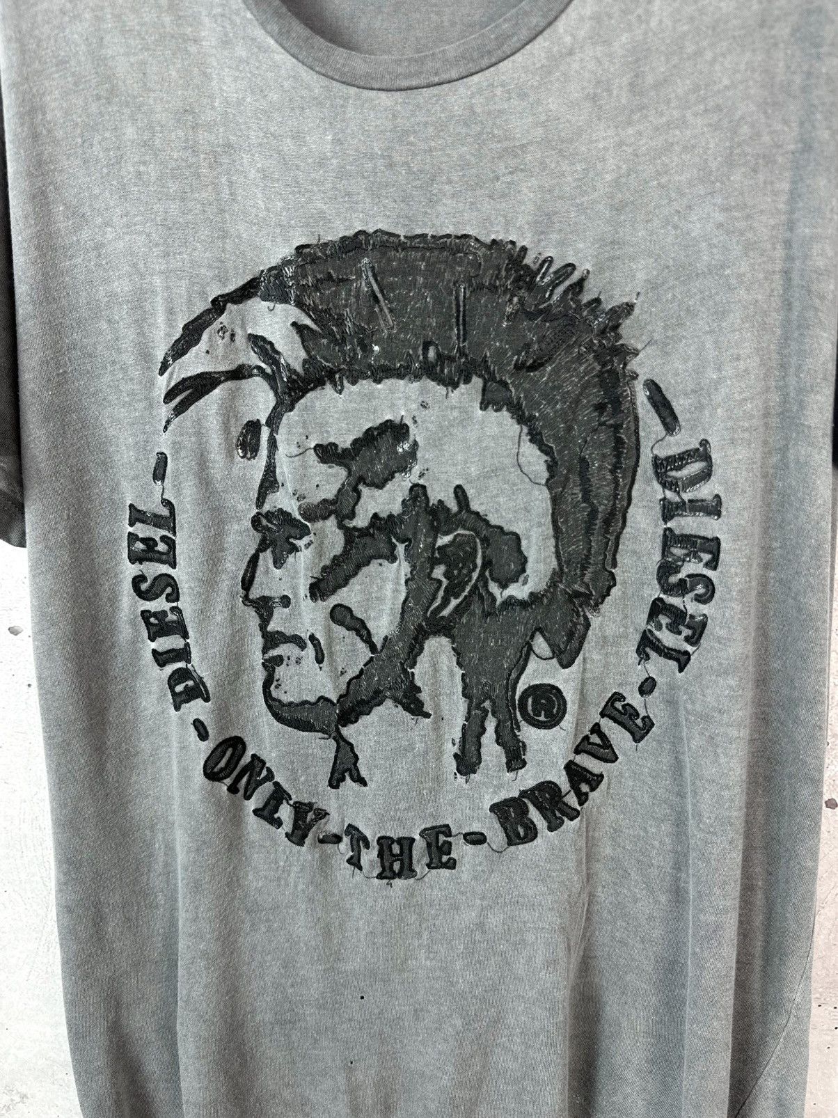 Diesel Vintage Diesel Washed Grey Punk Logo Short Sleeve T-shirt Size US S / EU 44-46 / 1 - 4 Thumbnail
