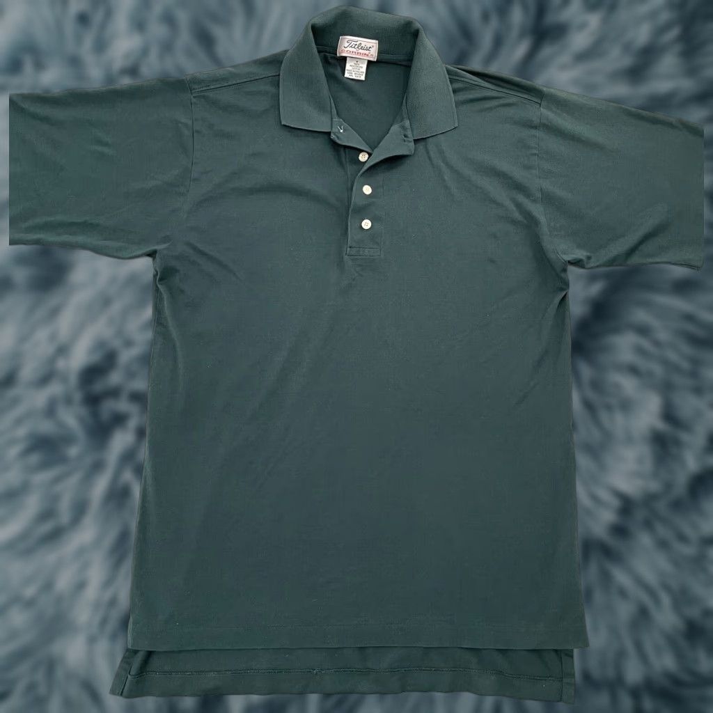 Titleist VINTAGE Titleist Corbin Polo Shirt Adult Medium Green Mercerized Cotton Golf Mens M Size US M / EU 48-50 / 2 - 1 Thumbnail