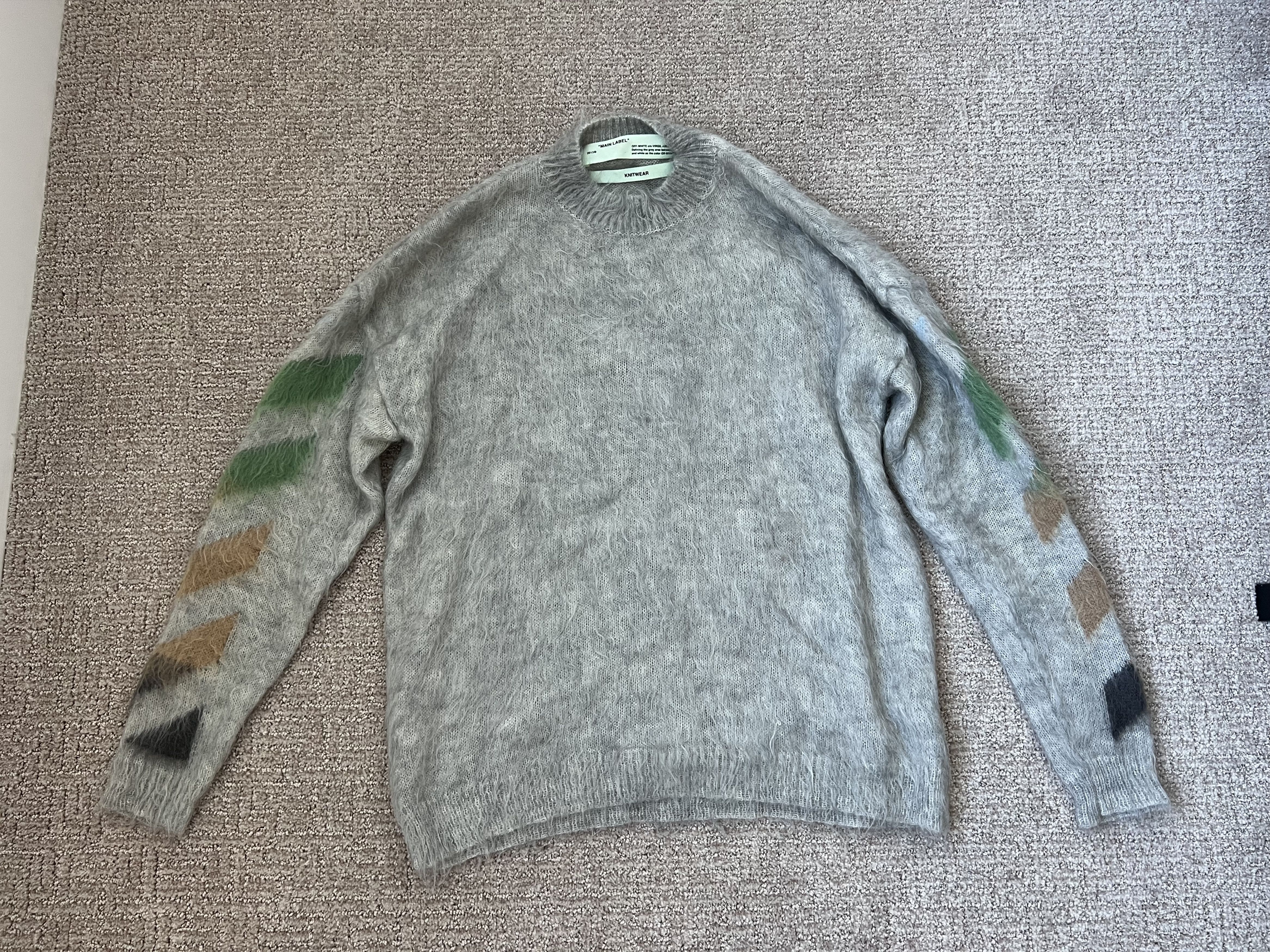 Off-White Off-White Early Virgil Abloh Mohair Knit Sweater Size US M / EU 48-50 / 2 - 2 Thumbnail