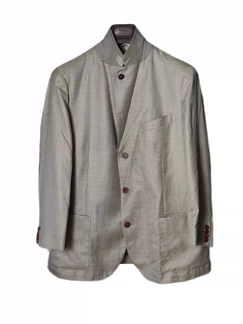 Loro Piana LORO PIANA Leather and four seasons wool and silk casual s Size XL / US 12-14 / IT 48-50 - 2 Thumbnail