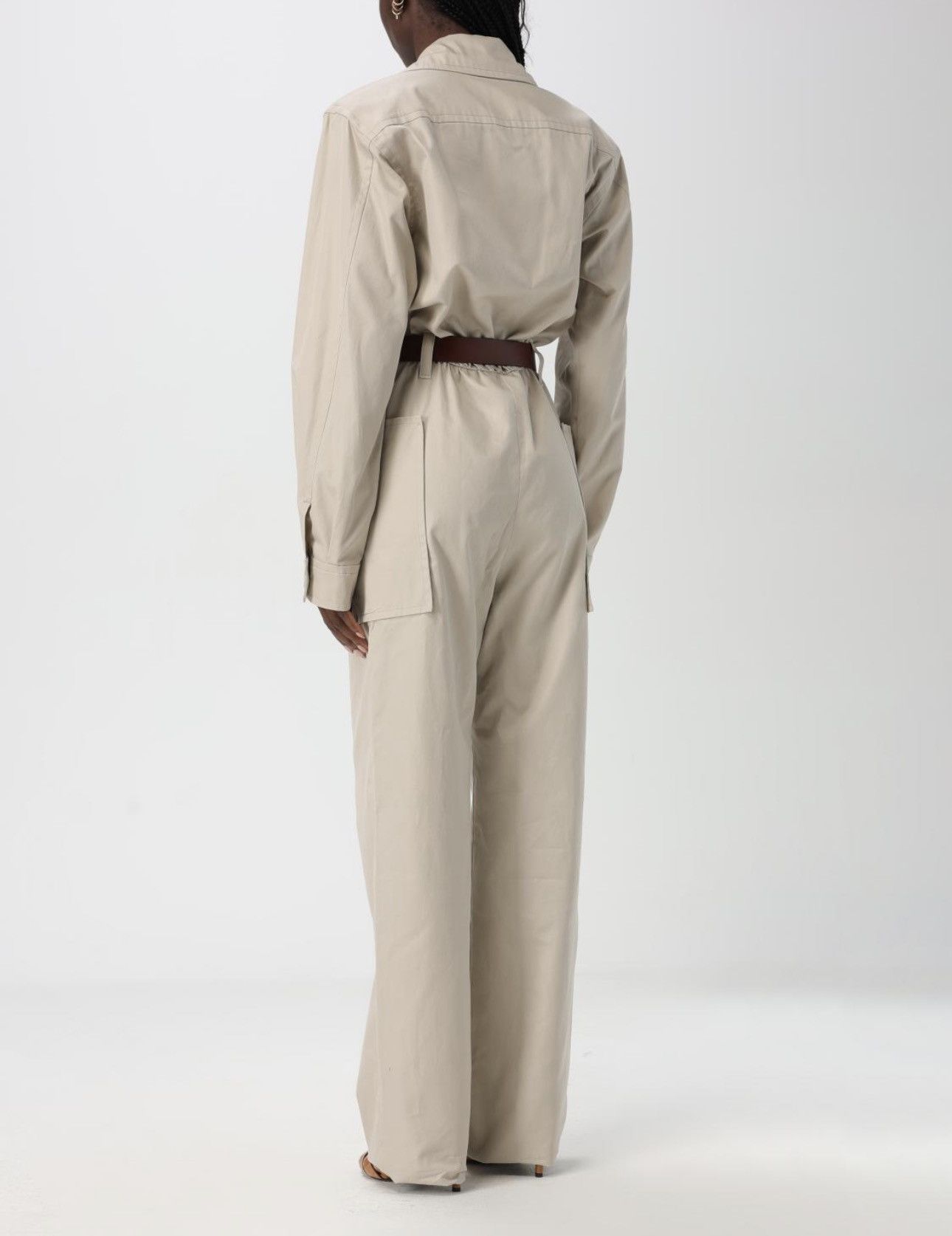 Saint Laurent Paris Saint Laurent New Safari Cotton Twill beige jumpsuit, size M Size 27" / US 4 / IT 40 - 3 Thumbnail