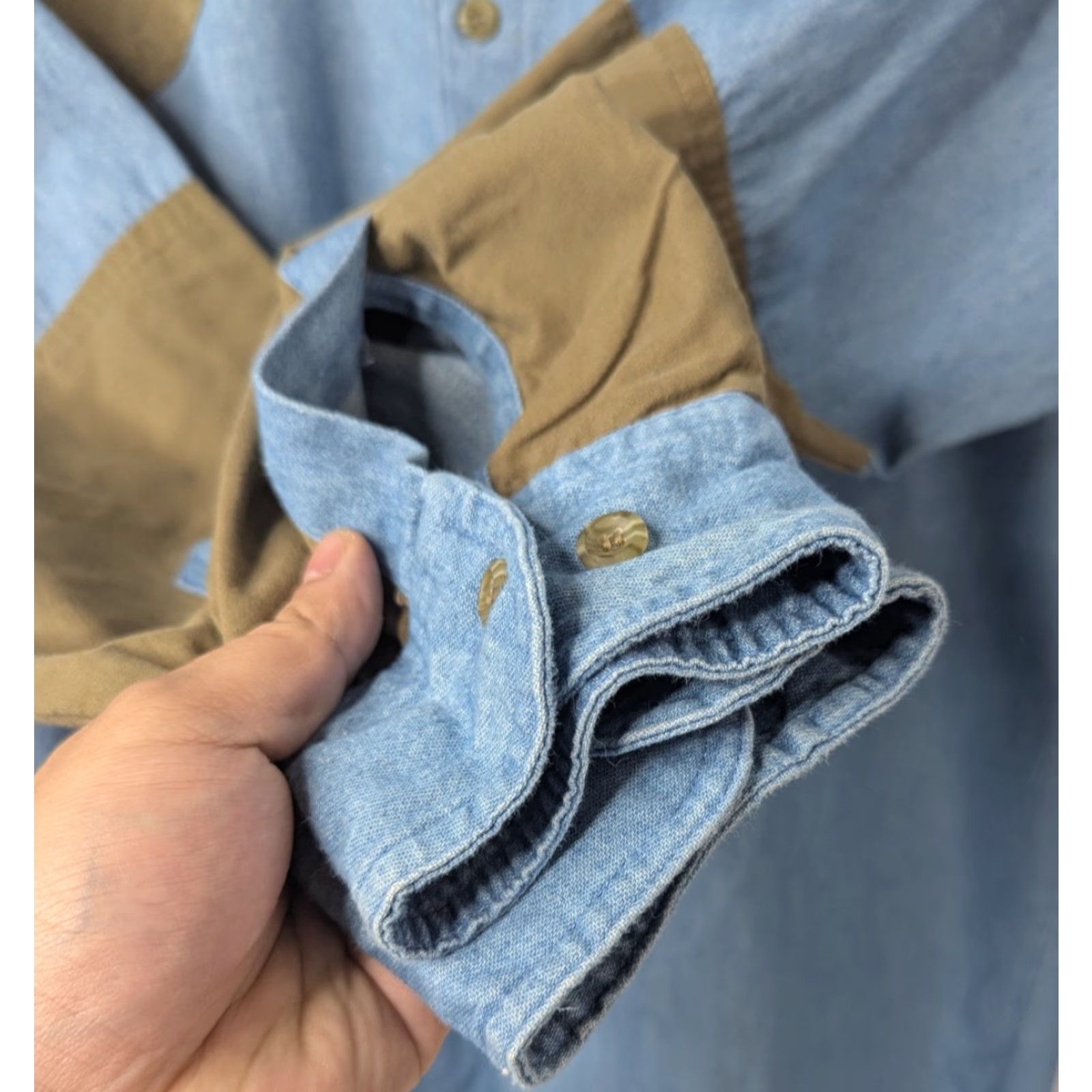 Vintage Duxbak Chambray Shooting Shirt Mens Size L Blue Cotton Hunting Outdoors Button-Up Long Sleeve Size US L / EU 52-54 / 3 - 3 Thumbnail
