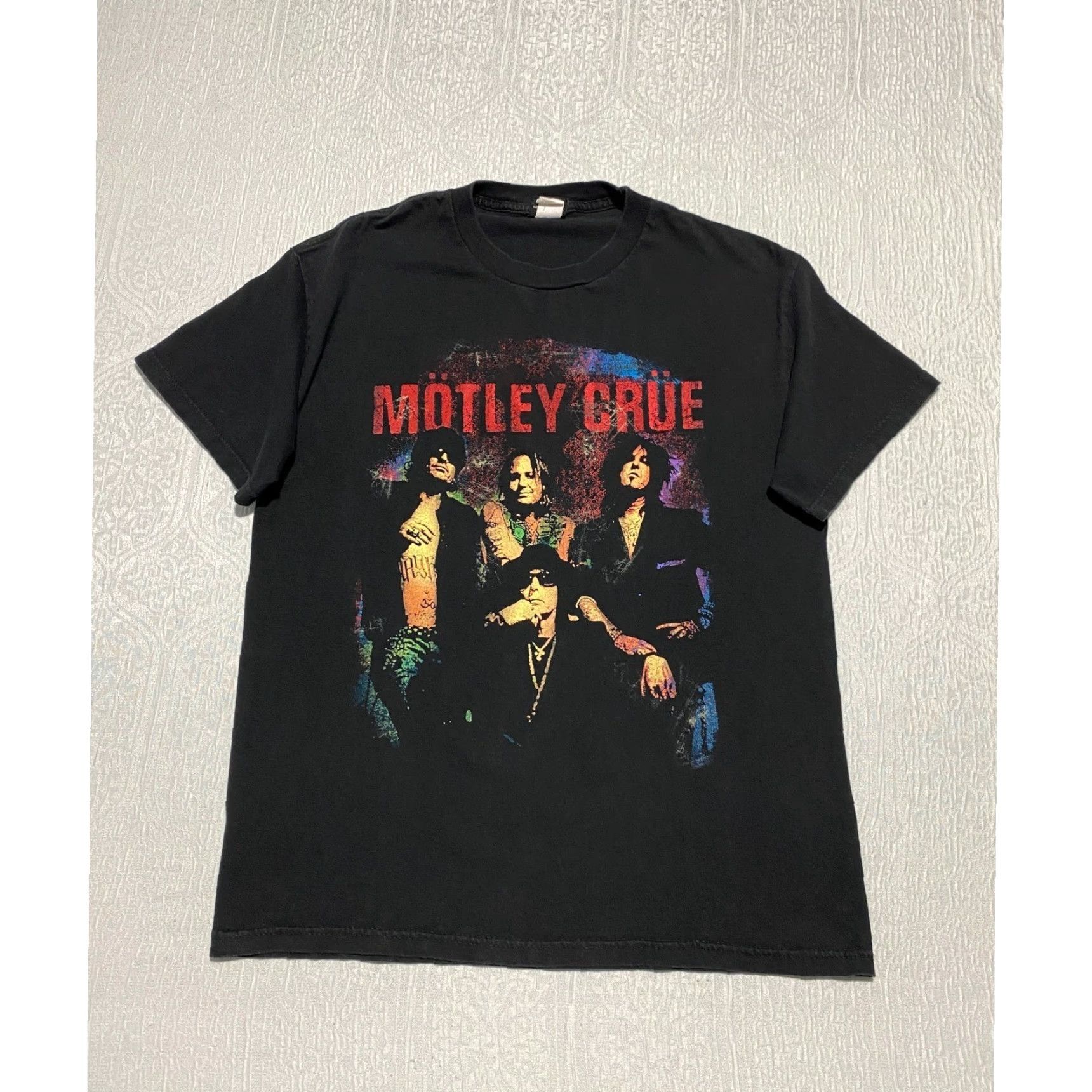 Vintage VINTAGE Motley Crue Red White Tour Band Graphic T Shirt Men's L Black Cotton Crew Neck Short Sleeve Winterland Brand Size US L / EU 52-54 / 3 - 2 Thumbnail