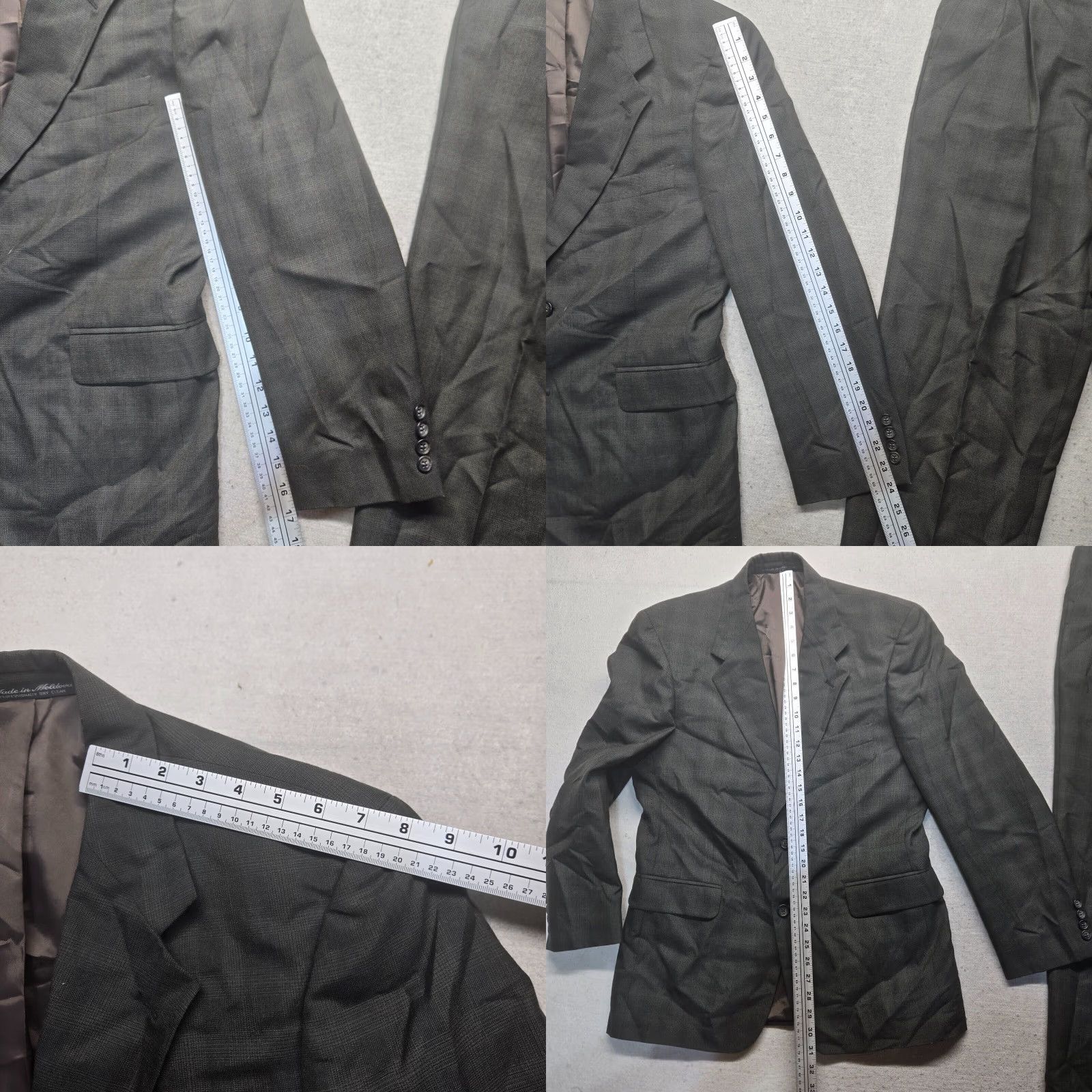 Vintage Kilburne and Finch Blazer Jacket Coat SET Gray 3 Button Adult Men's Size 39R Size 40R - 8 Thumbnail