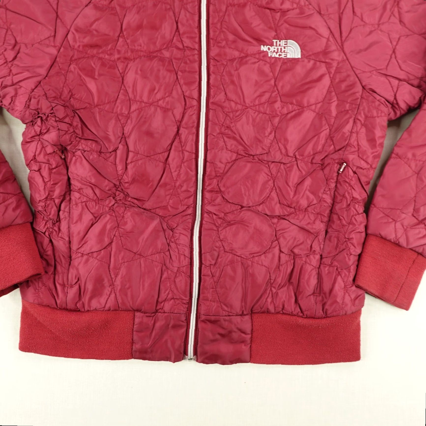 The North Face The North Face Jacket Womens Medium Red Quilted Puffer Coat Full Zip Up Size M / US 6-8 / IT 42-44 - 4 Thumbnail