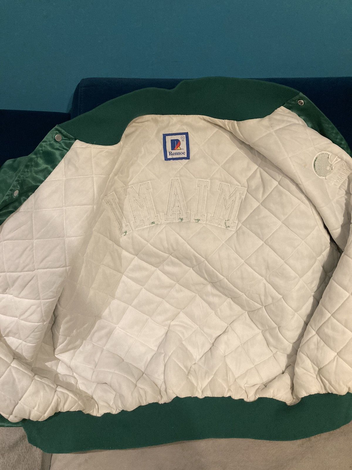 Starter Miami Vintage Varsity Satin Starter Bomber Jacket Size US XL / EU 56 / 4 - 6 Thumbnail