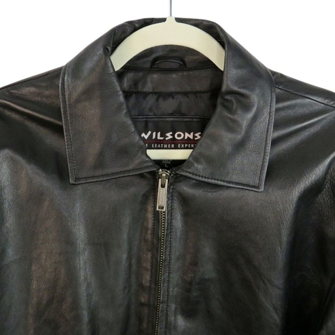 Wilsons Leather Vintage Wilson's Leather Men's Black Leather Jacket Large Size US L / EU 52-54 / 3 - 2 Thumbnail