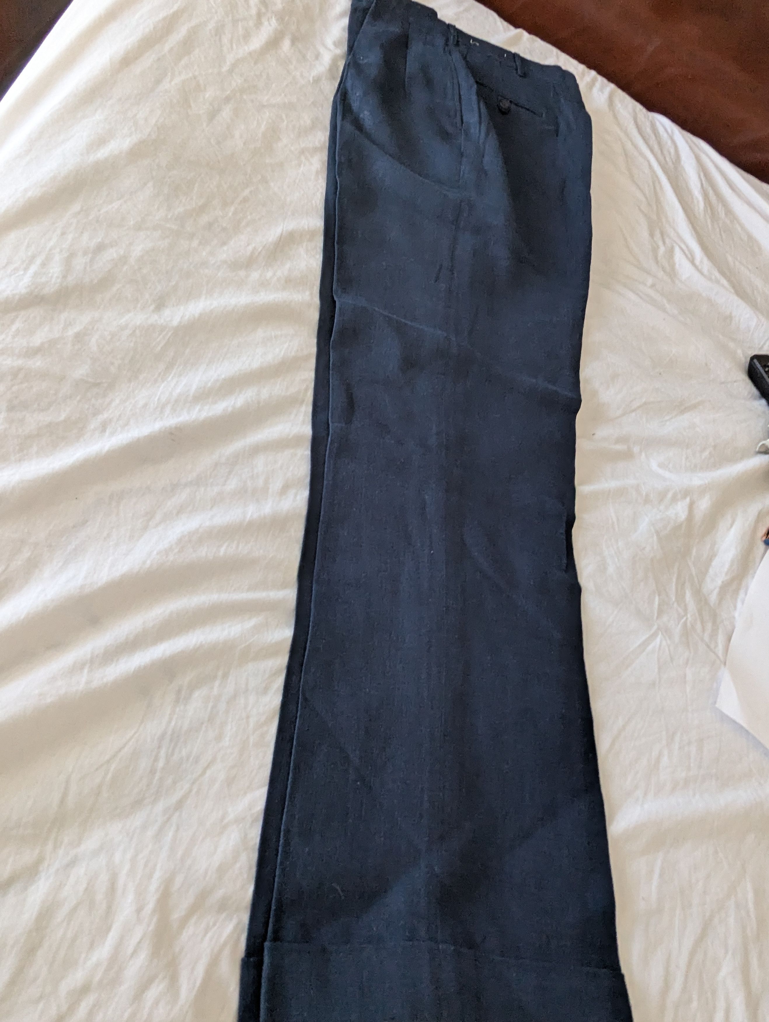 Polo Ralph Lauren Linen Blue Pant Size 36R - 1 Thumbnail
