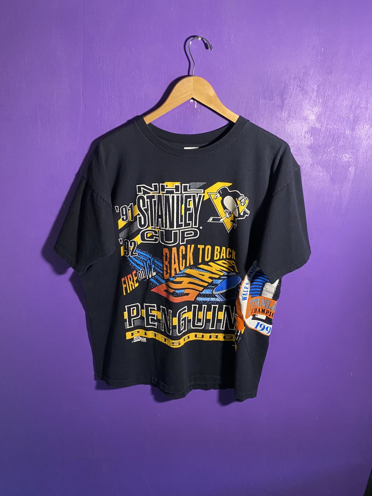 Salem Sportswear Vintage 1991/92 Salem Pittsburgh penguins AOP t-shirt Size US XL / EU 56 / 4 - 1 Thumbnail