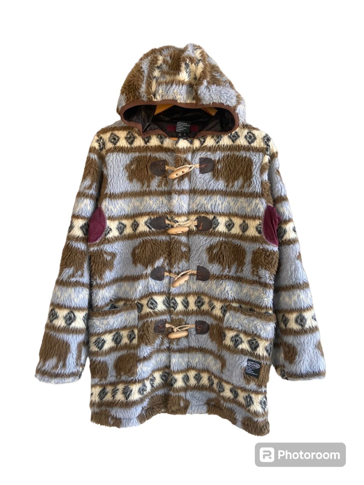 Manastash MANASTASH printed buffalo fleece duffle coat Size US S / EU 44-46 / 1 - 1 Thumbnail