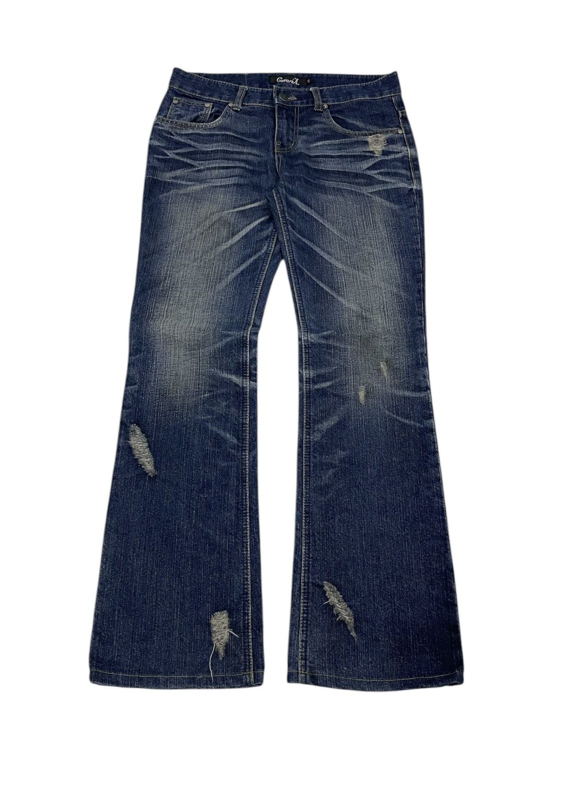 14th Addiction CavariA Japan Distressed Flare Jeans Size US 30 / EU 46 - 3 Thumbnail