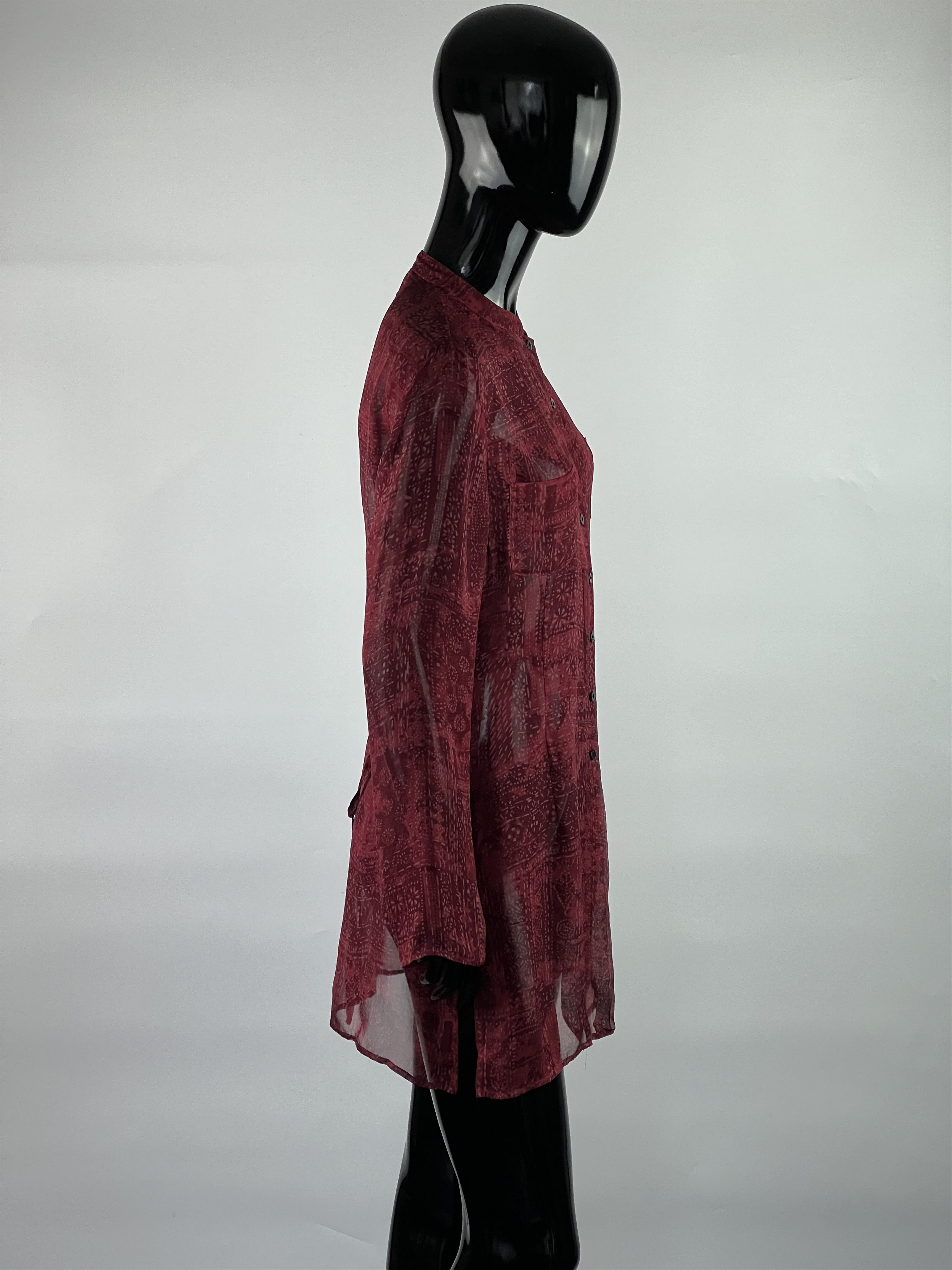 Cacharel × SikSilk Cacharel Button Up Silk Blouse Red Size 42/10 Size M / US 6-8 / IT 42-44 - 2 Thumbnail