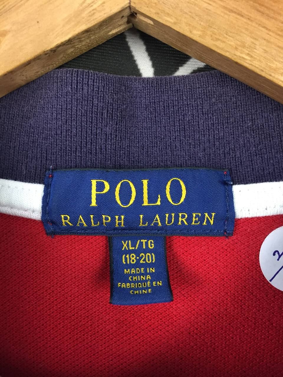 Polo Ralph Lauren Vtg Polo Ralph Lauren Big Pony USA Flag Polo Tee Size US M / EU 48-50 / 2 - 12 Thumbnail