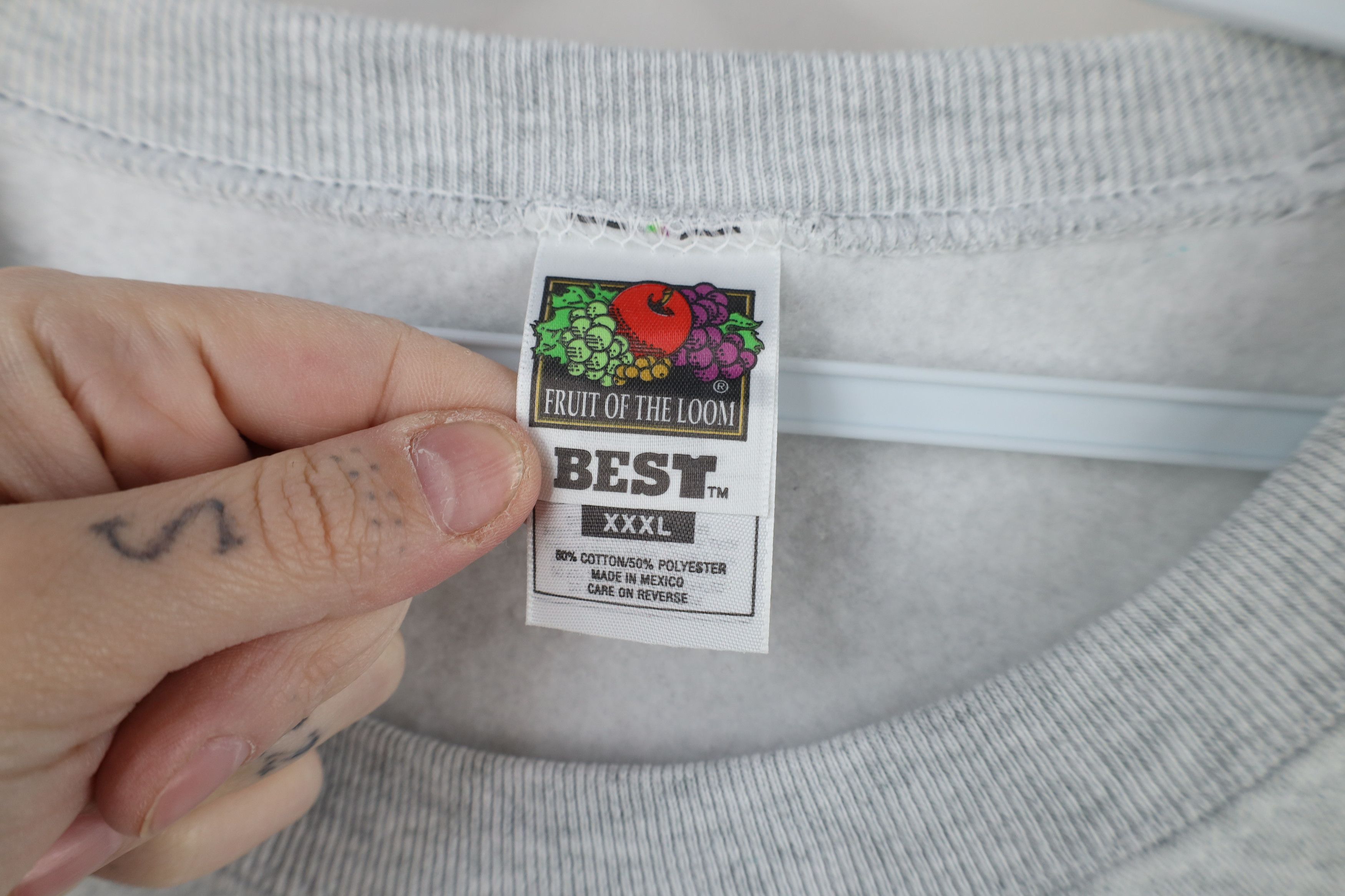 Vintage Vintage 90s Streetwear Crewneck Sweatshirt Heather Gray Size US XXL / EU 58 / 5 - 6 Thumbnail