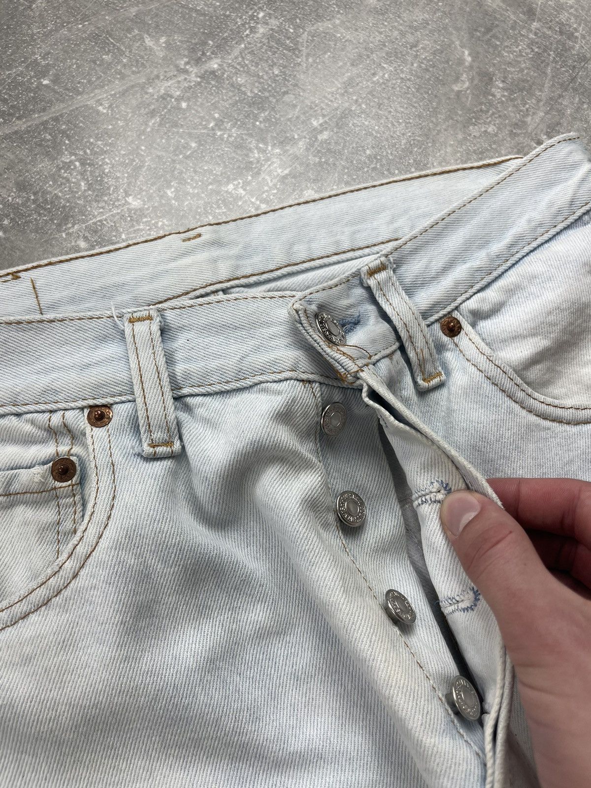 Levi's × Vintage Vintage Levi's 501xx Jeans USA Made Light Wash 90s Button Size US 32 / EU 48 - 11 Thumbnail