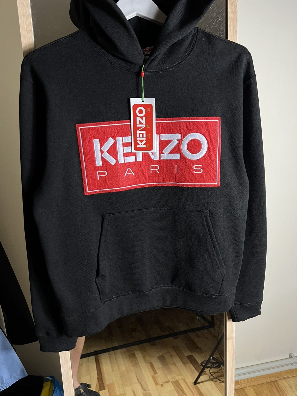 Kenzo Kenzo Box Logo Black Hoodie Y2K Big Logo Size US S / EU 44-46 / 1 - 3 Thumbnail