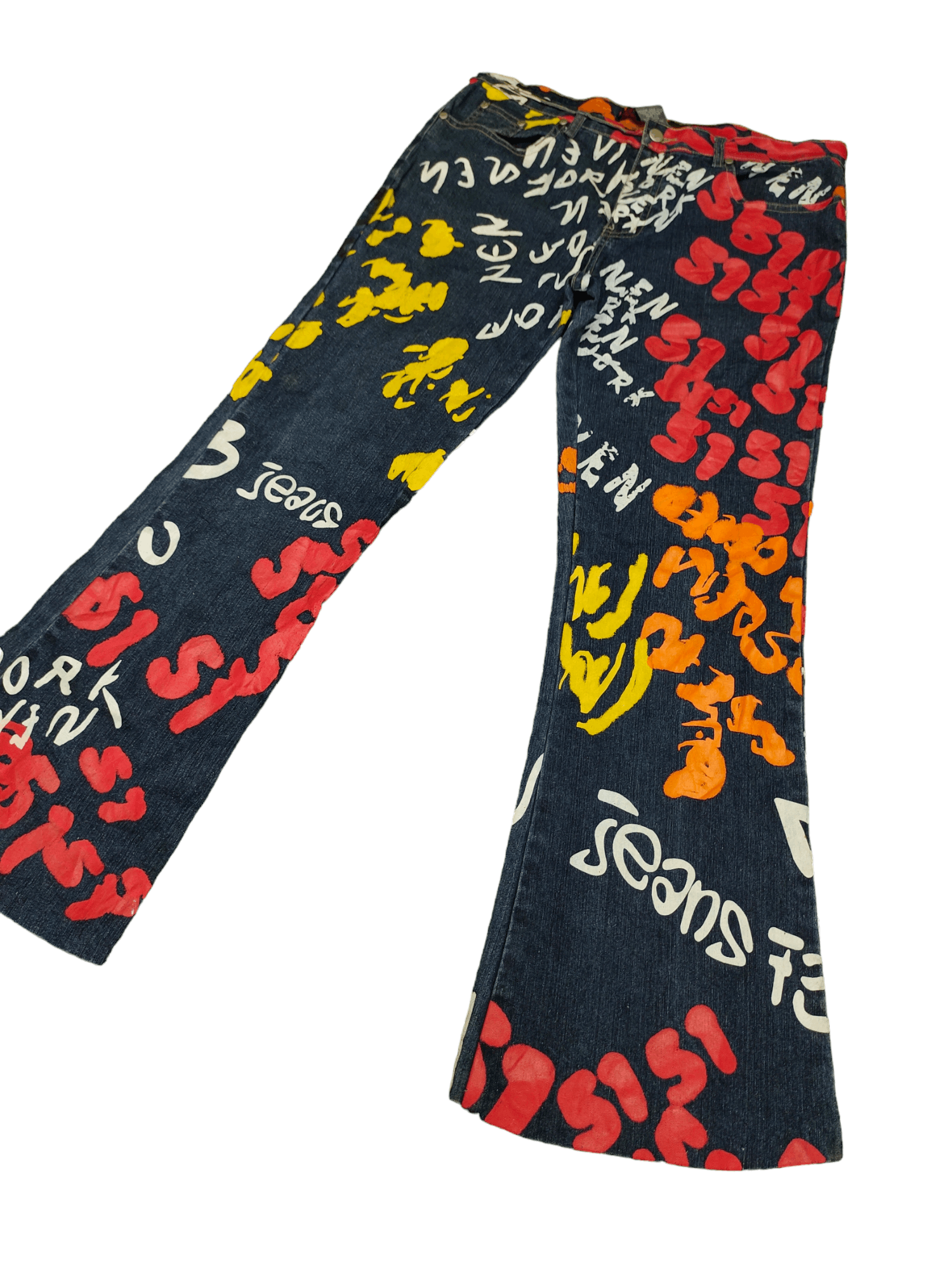 Hysteric Glamour Flare Jeans Neeso Fullprint Bootcut Y2k Goa Jpg Hysterics Size US 32 / EU 48 - 1 Thumbnail